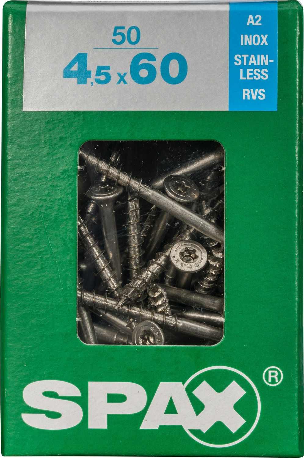 PLANA SPAX T-STAR PLUS T20 A2 INOXIDABLE L 50 UD.