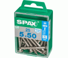 PLANA SPAX T-STAR PLUS T20 A2 INOXIDABLE M 25 UD.