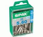 PLANA SPAX T-STAR PLUS T20 A2 INOXIDABLE M 25 UD.