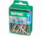 PLANA SPAX T-STAR PLUS T20 A2 INOXIDABLE M 25 UD.