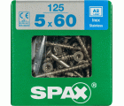 PLANA SPAX T-STAR PLUS T20 A2 INOXIDABLE XL 125 UD.