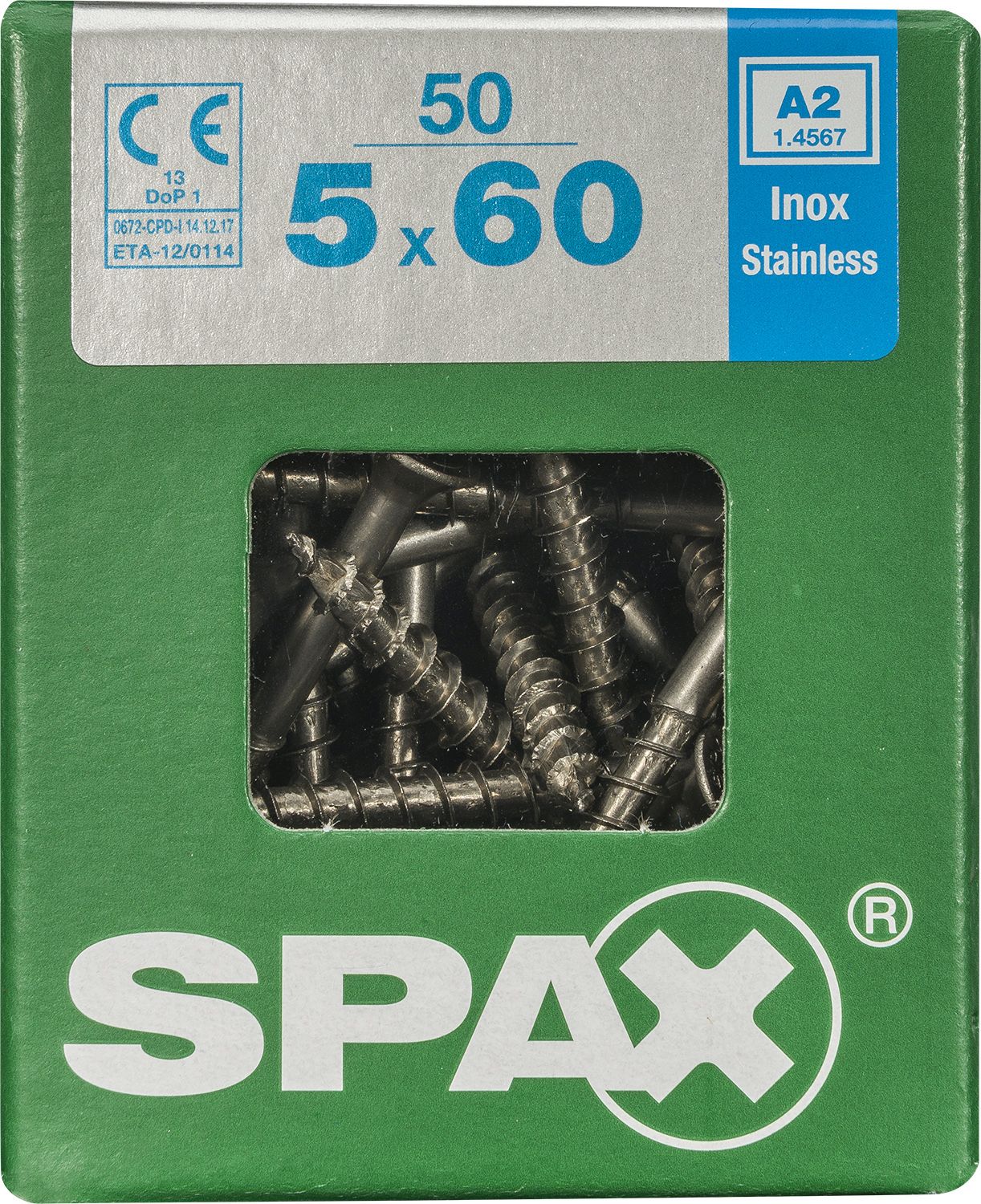 PLANA SPAX T-STAR PLUS T20 A2 INOXIDABLE L 50 UD.