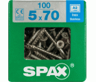 PLANA SPAX T-STAR PLUS T20 A2 INOXIDABLE XL 100 UD.