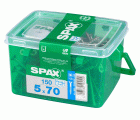 PLANA SPAX T-STAR PLUS T20 A2 INOXIDABLE CAJA DE PLÁSTICO CON ASA S 150 UD.