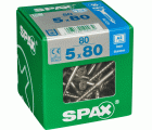 PLANA SPAX T-STAR PLUS T20 A2 INOXIDABLE XL 80 UD.