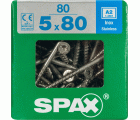 PLANA SPAX T-STAR PLUS T20 A2 INOXIDABLE XL 80 UD.