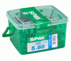 PLANA SPAX T-STAR PLUS T20 A2 INOXIDABLE CAJA DE PLÁSTICO CON ASA S 125 UD.