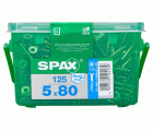 PLANA SPAX T-STAR PLUS T20 A2 INOXIDABLE CAJA DE PLÁSTICO CON ASA S 125 UD.