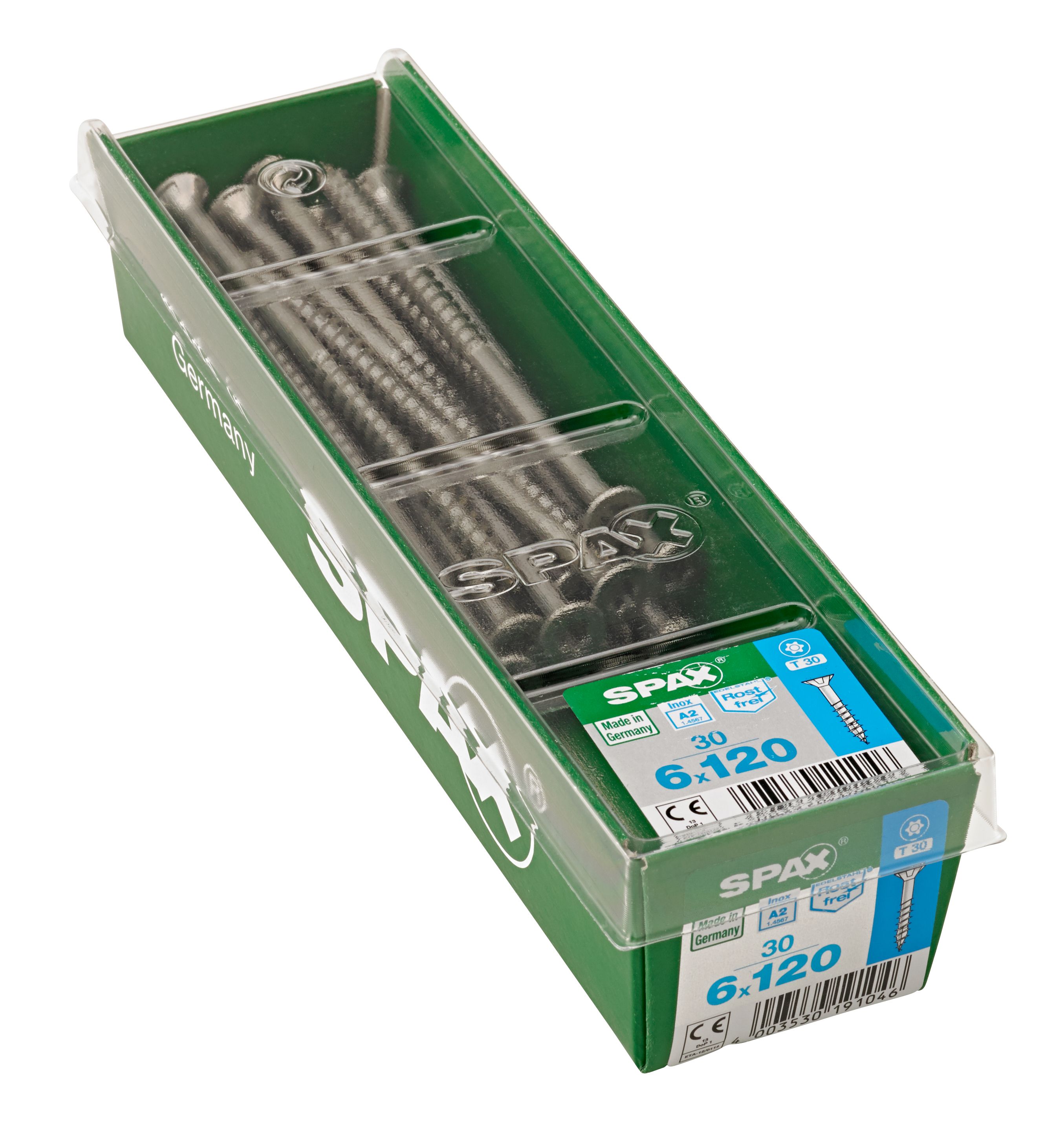 PLANA SPAX T-STAR PLUS T30 A2 INOXIDABLE M-STK 30 UD.