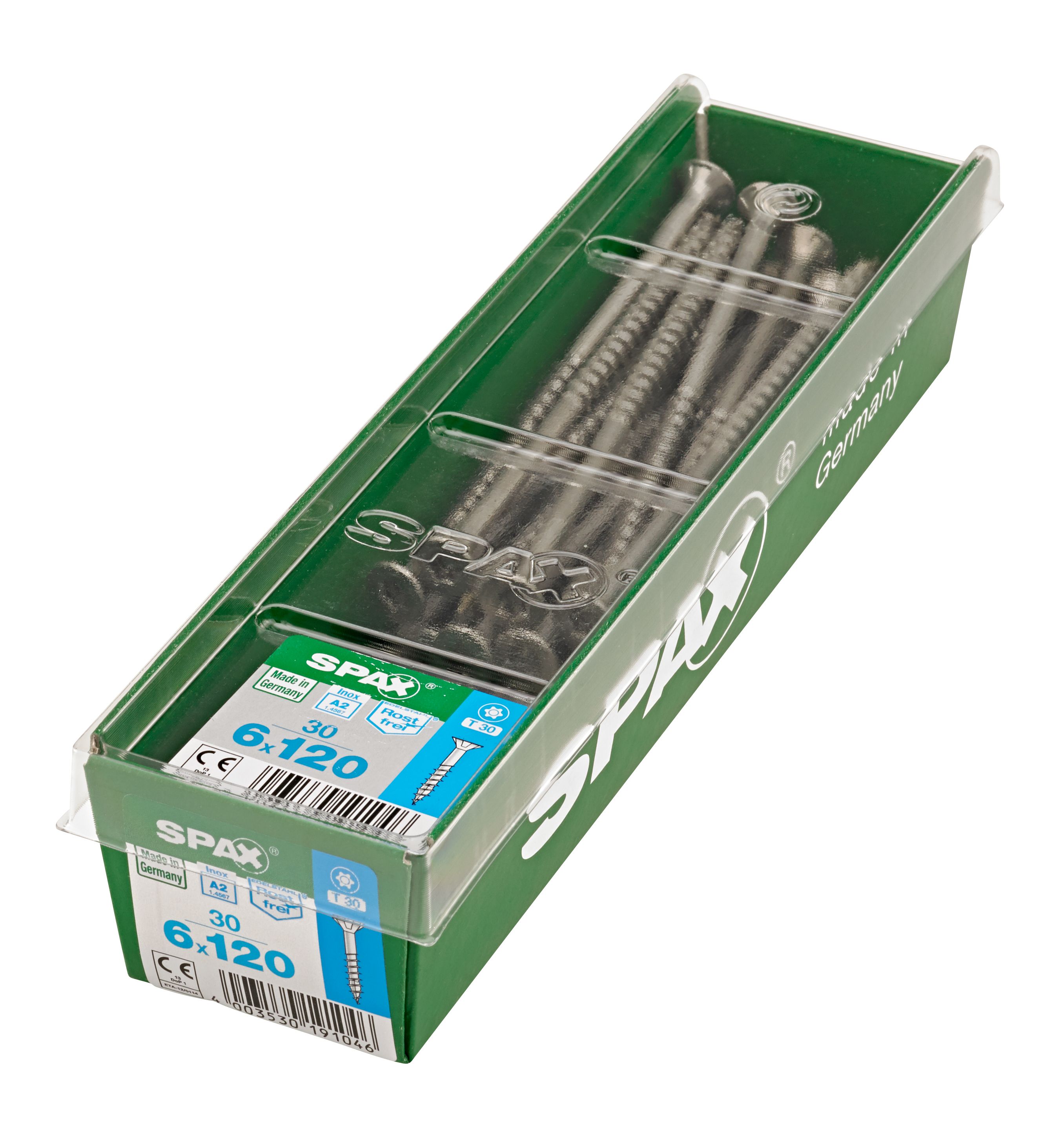 PLANA SPAX T-STAR PLUS T30 A2 INOXIDABLE M-STK 30 UD.