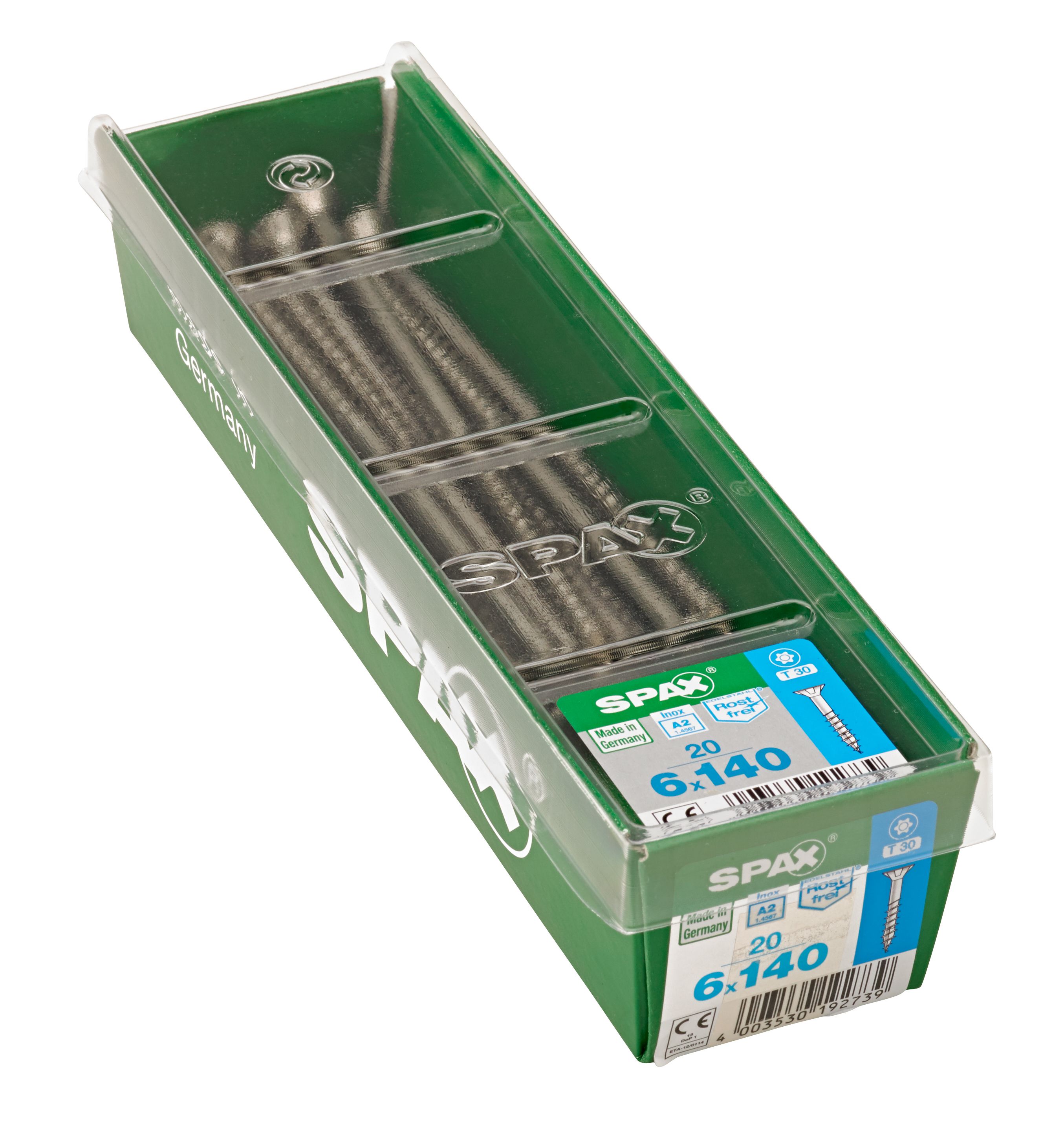 PLANA SPAX T-STAR PLUS T30 A2 INOXIDABLE M-STK 20 UD.