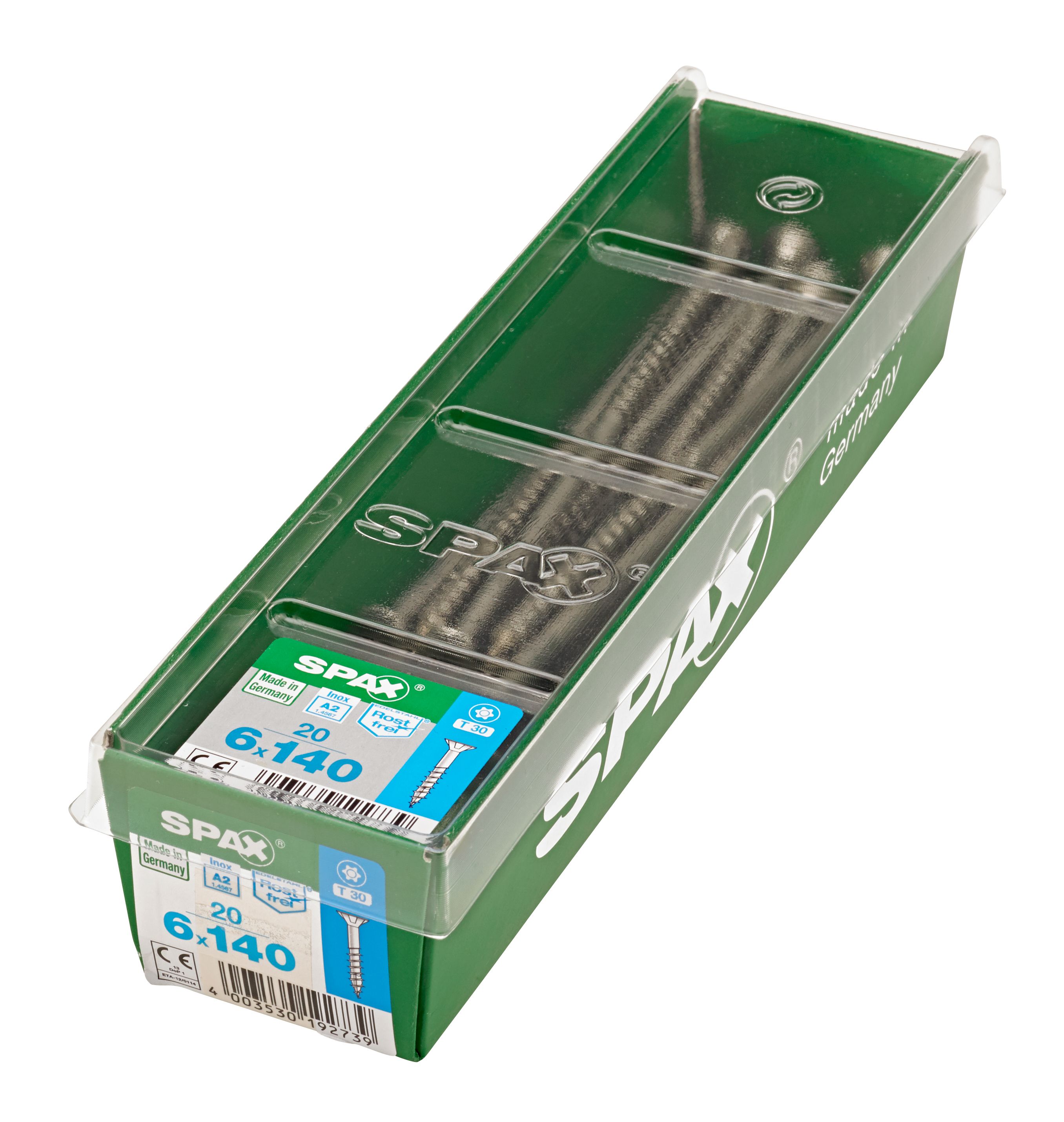 PLANA SPAX T-STAR PLUS T30 A2 INOXIDABLE M-STK 20 UD.