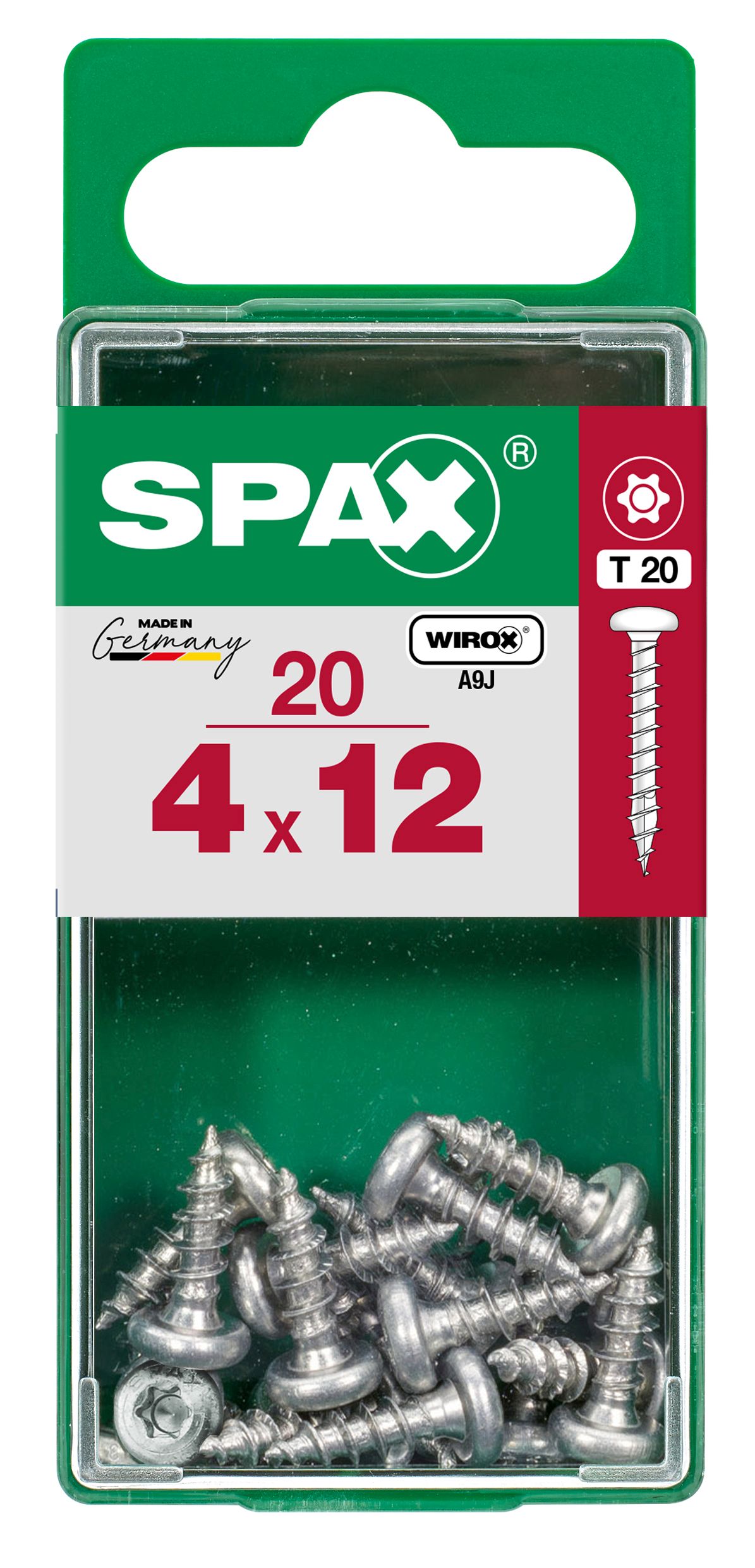 CABEZA REDONDA SPAX T20 WIROX S 20 UD.
