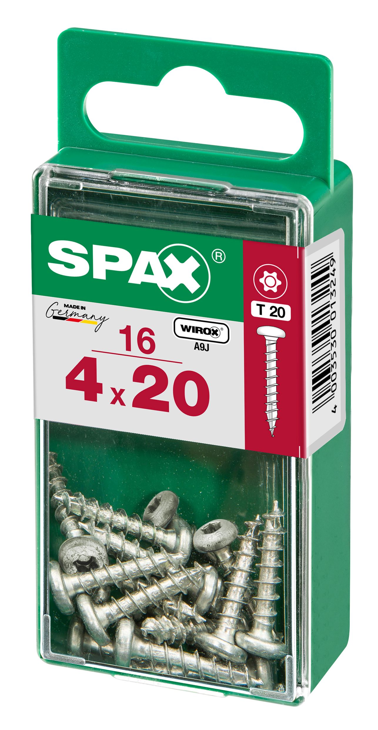 CABEZA REDONDA SPAX T20 WIROX S 16 UD.