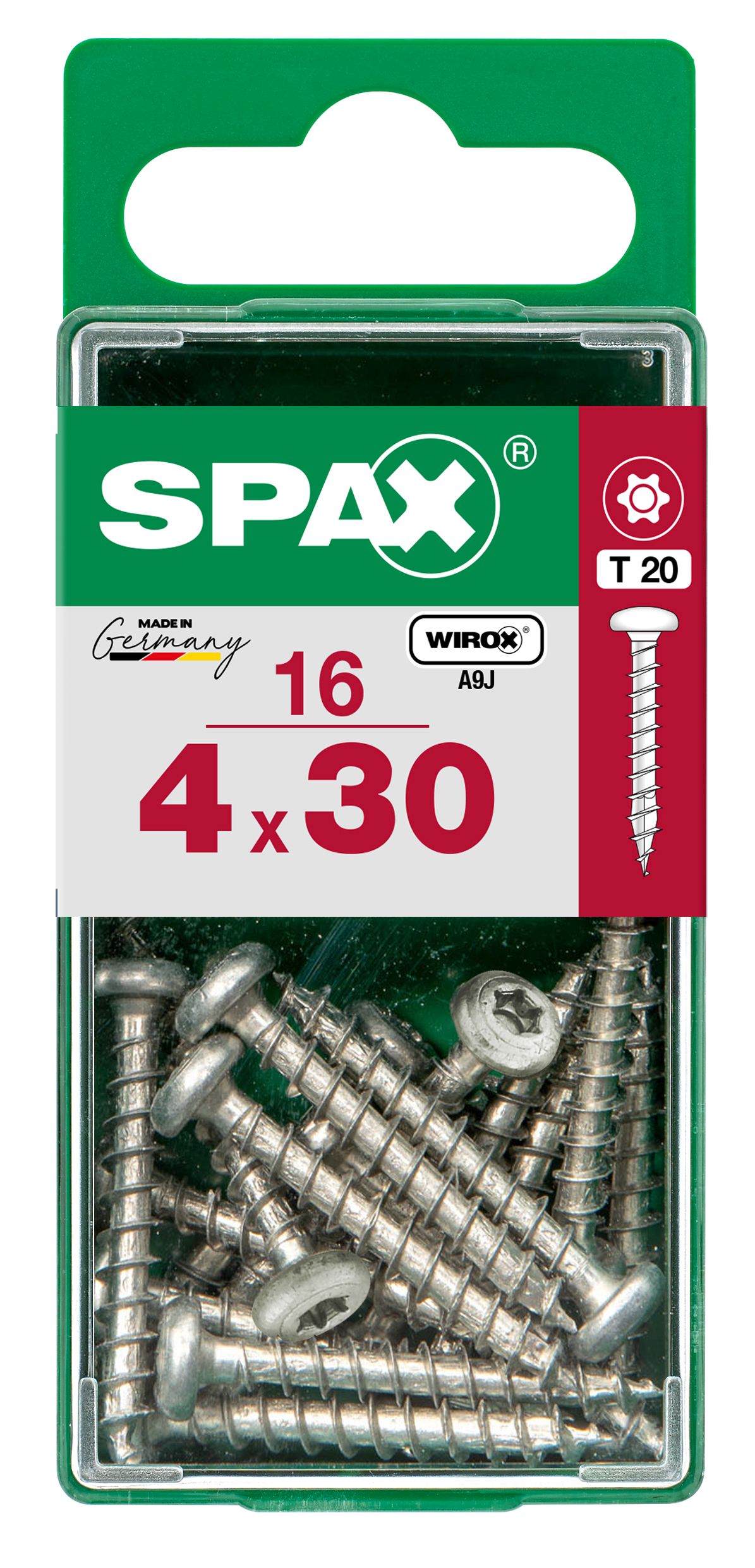 CABEZA REDONDA SPAX T20 WIROX S 16 UD.