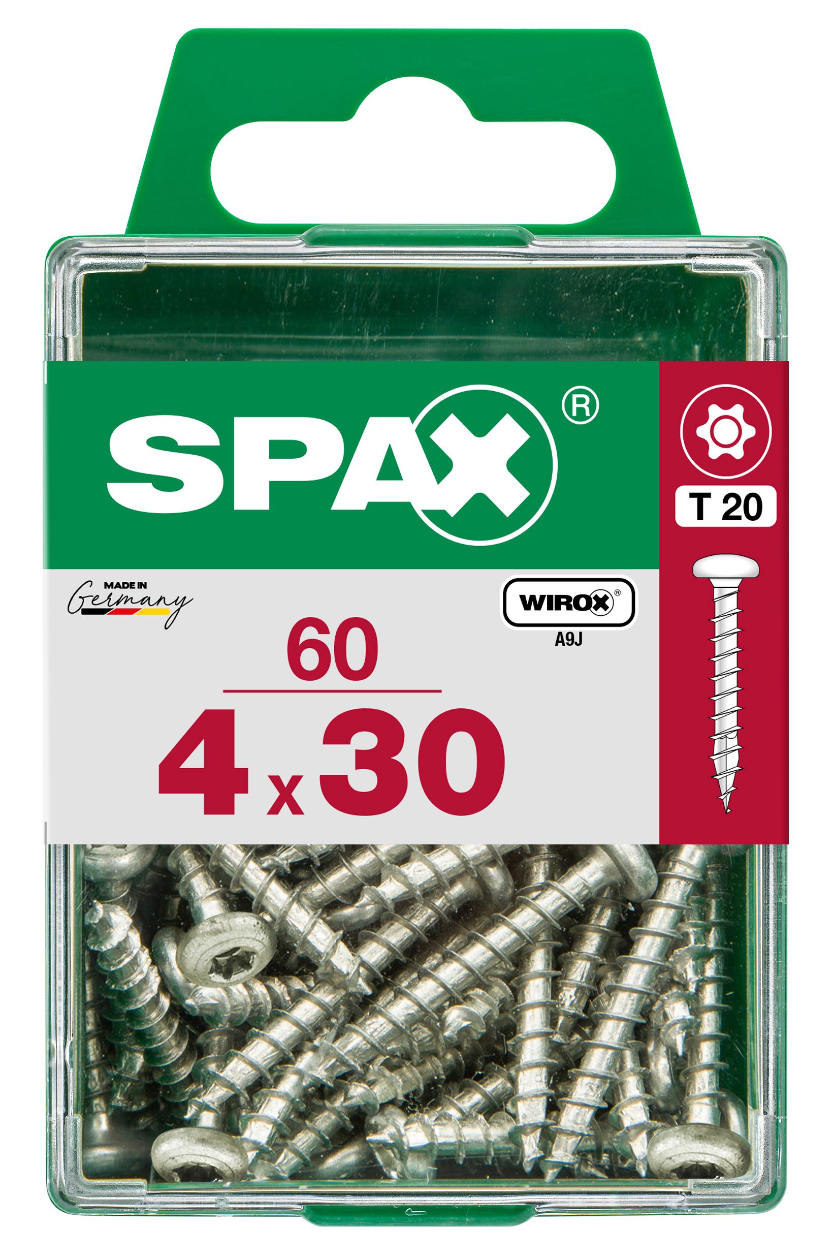 CABEZA REDONDA SPAX T20 WIROX M 60 UD.