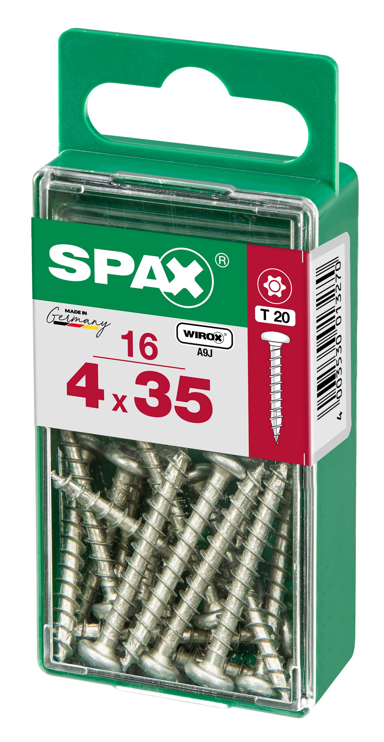 CABEZA REDONDA SPAX T20 WIROX S 16 UD.