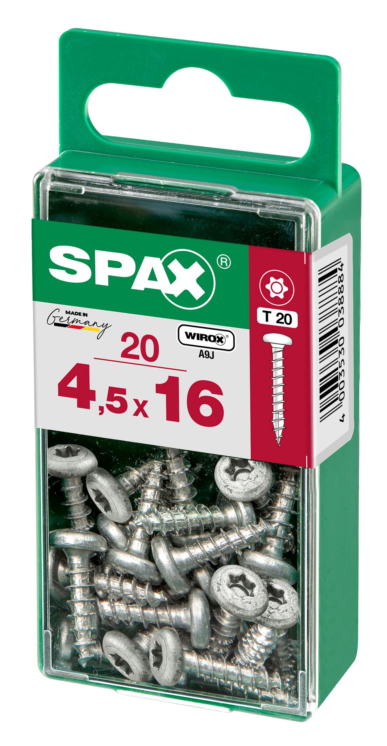 CABEZA REDONDA SPAX T20 WIROX S 20 UD.