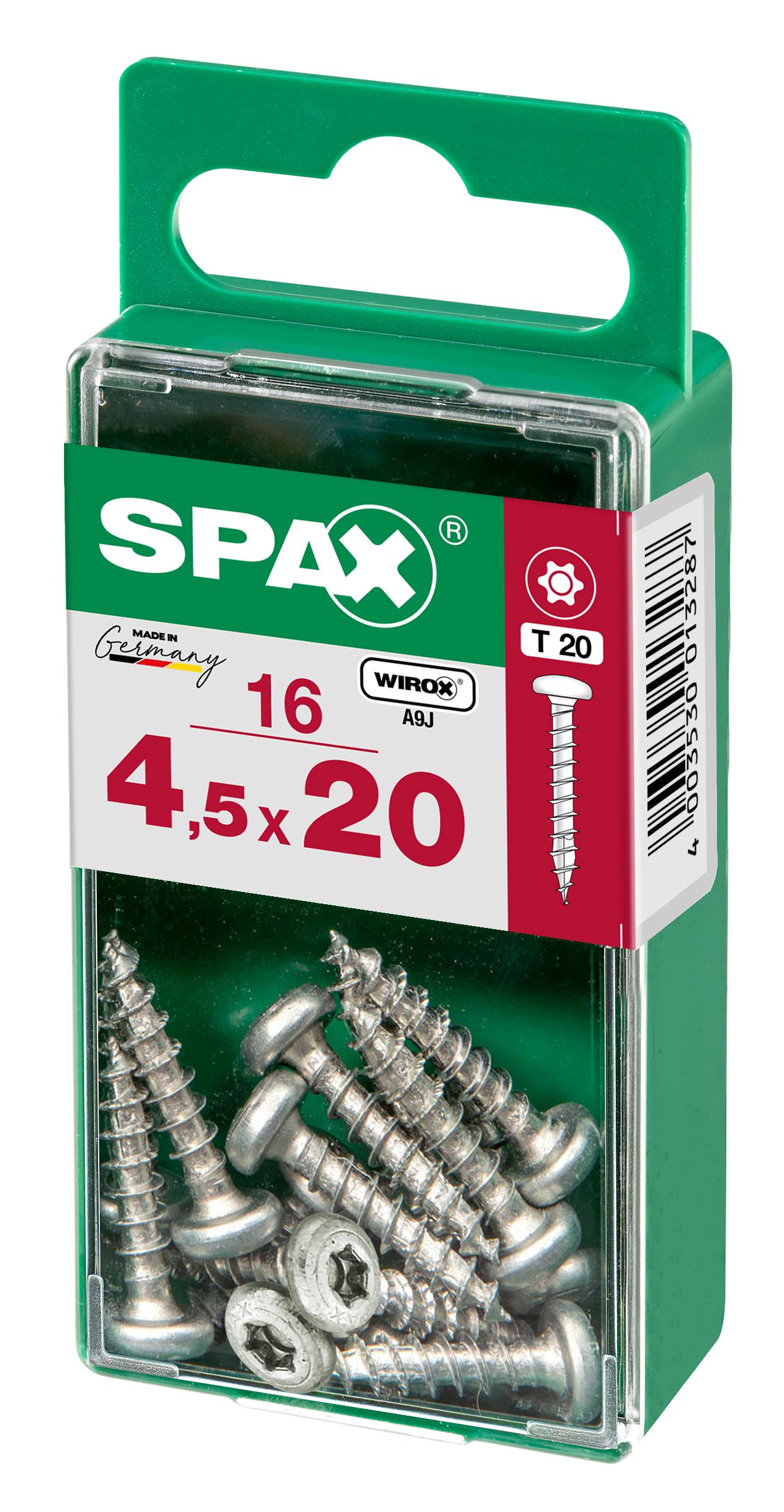 CABEZA REDONDA SPAX T20 WIROX S 16 UD.