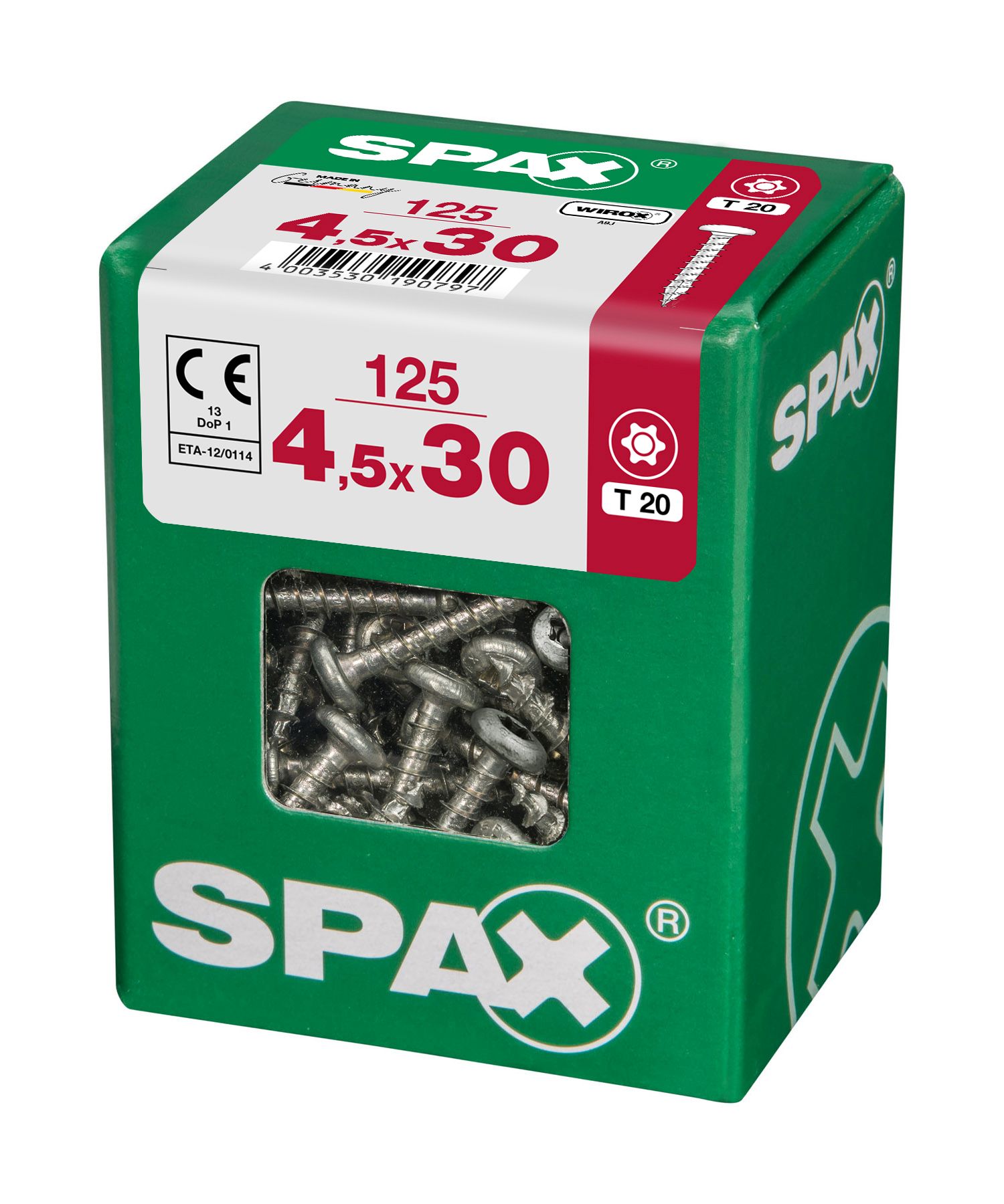 CABEZA REDONDA SPAX T20 WIROX L 125 UD.
