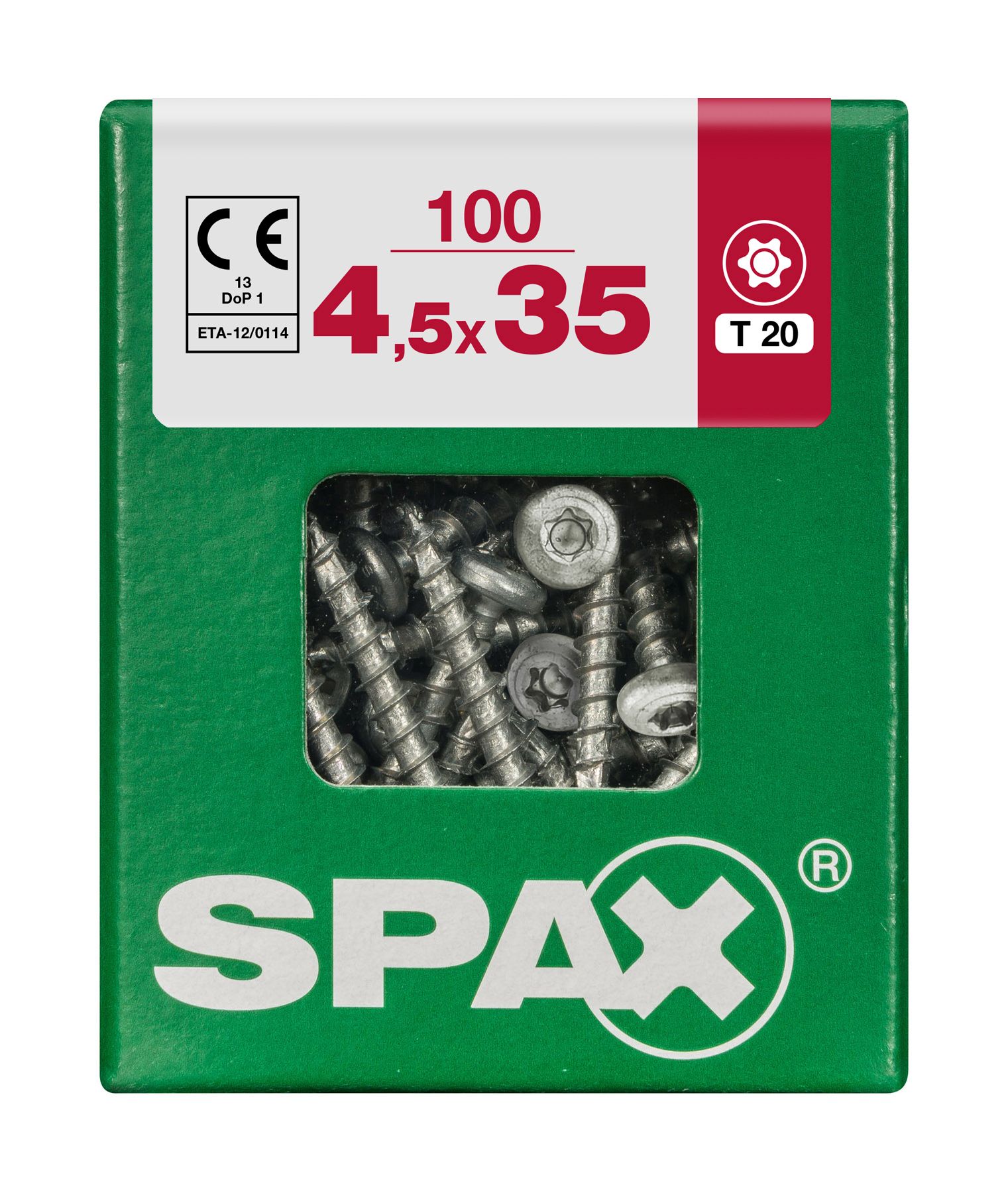 CABEZA REDONDA SPAX T20 WIROX L 100 UD.