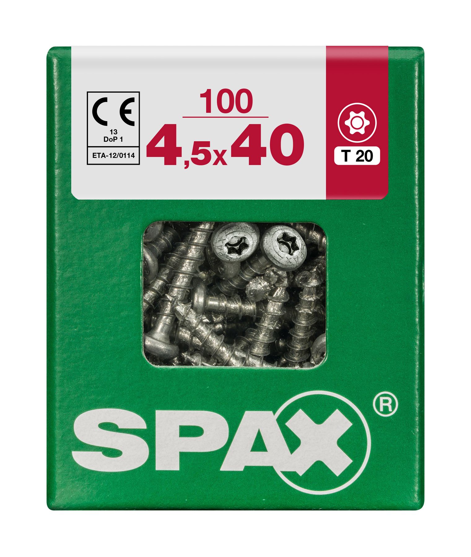 CABEZA REDONDA SPAX T20 WIROX L 100 UD.