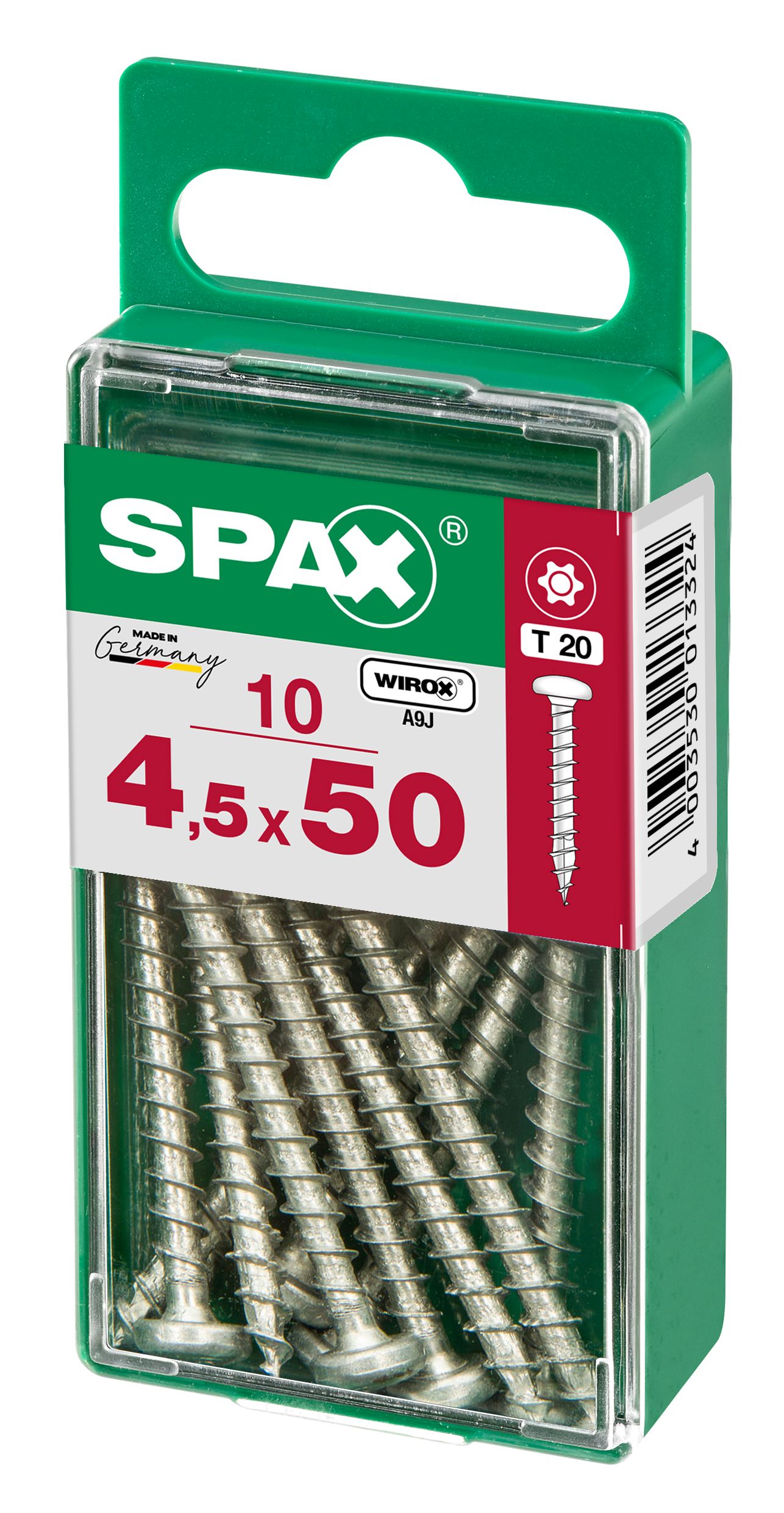 CABEZA REDONDA SPAX T20 WIROX S 10 UD.