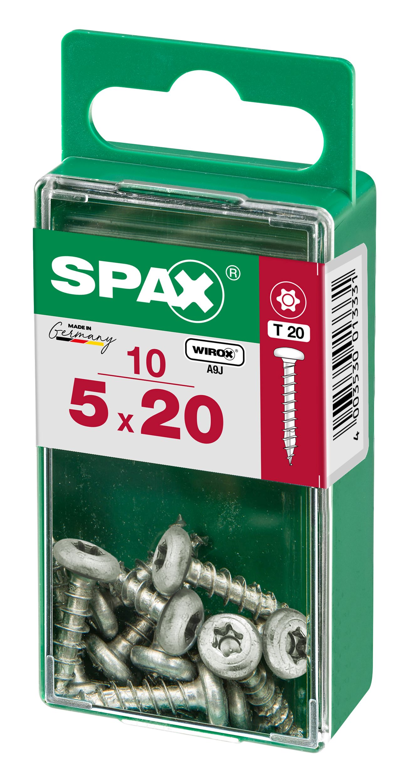 CABEZA REDONDA SPAX T20 WIROX S 10 UD.