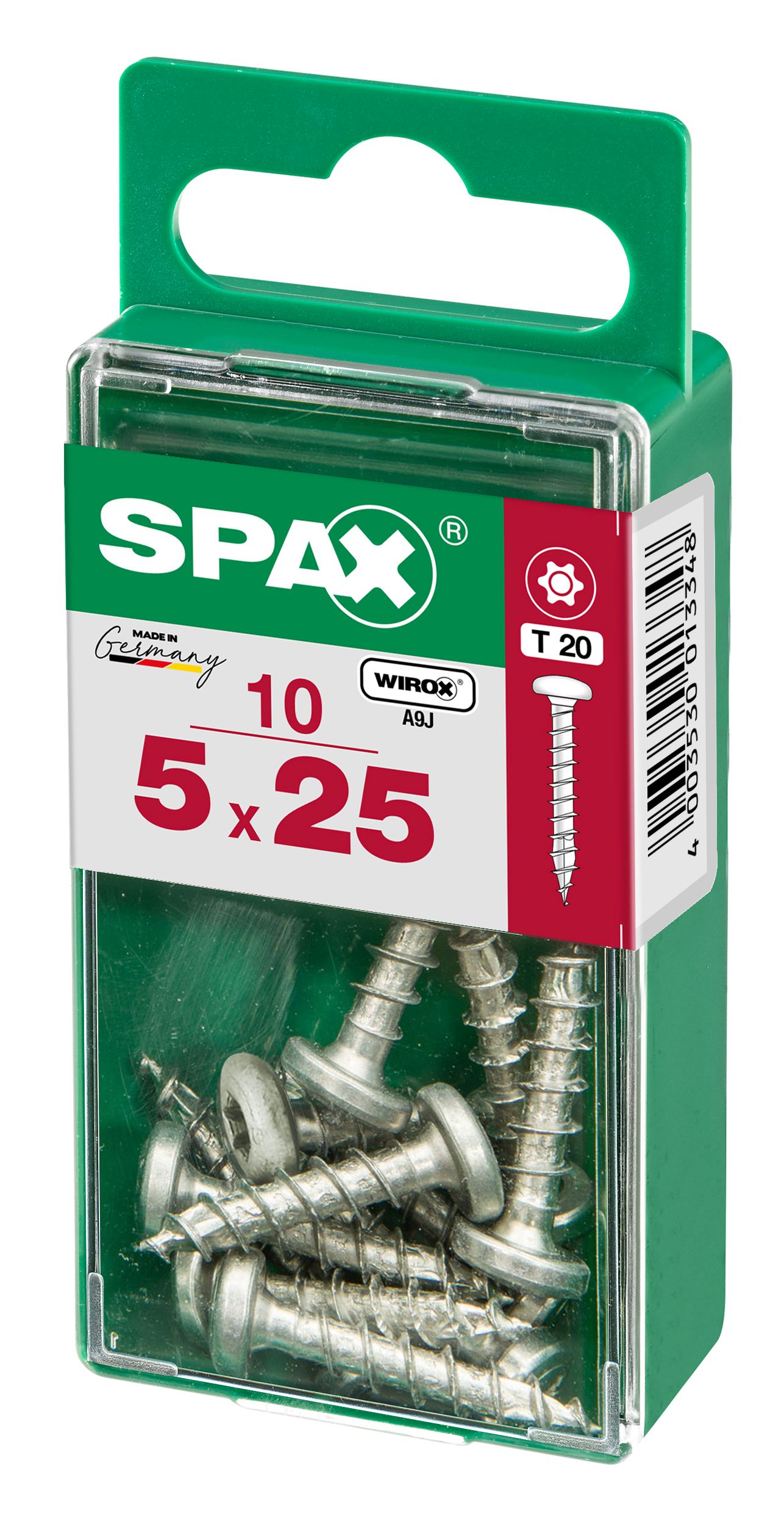 CABEZA REDONDA SPAX T20 WIROX S 10 UD.