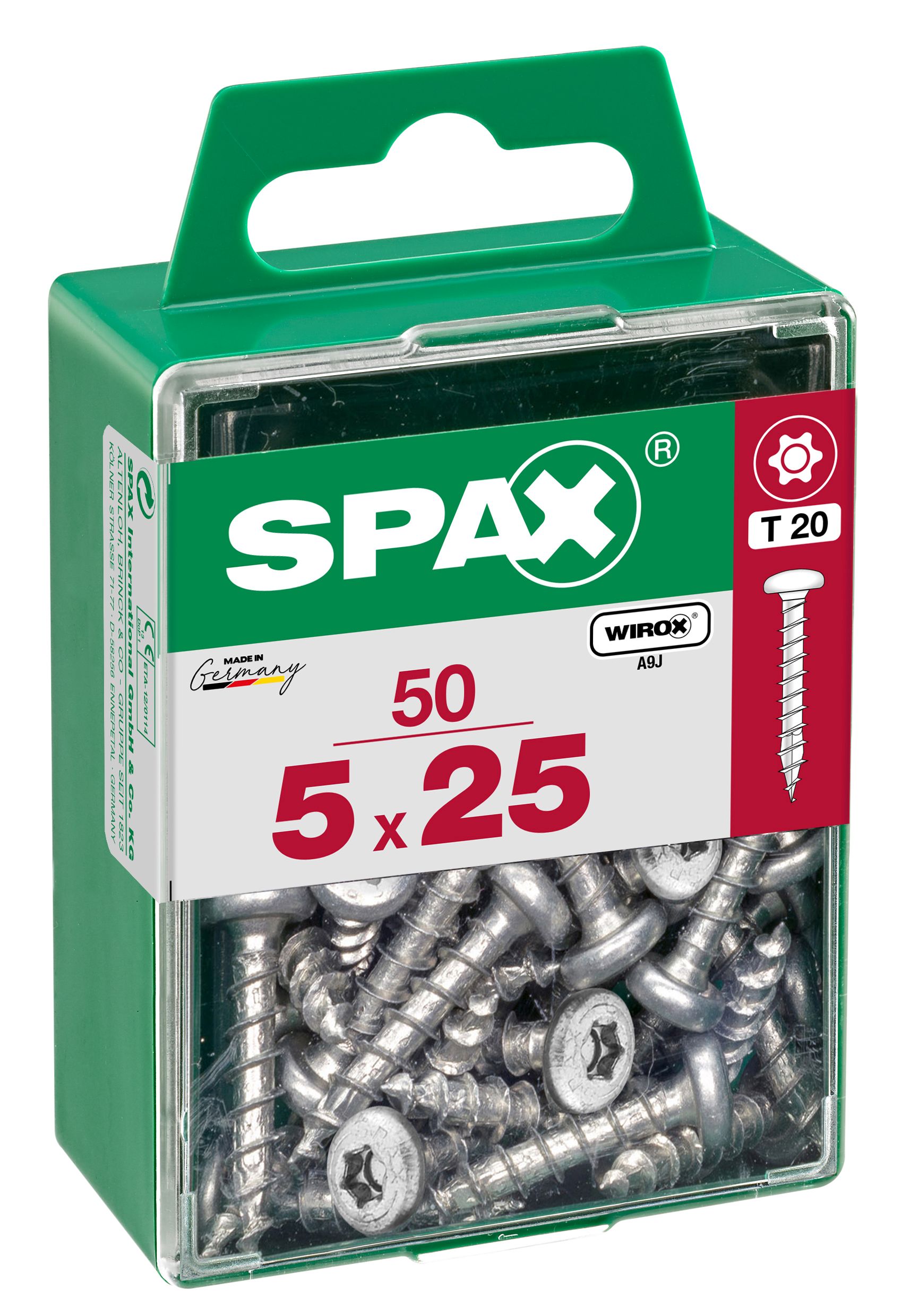 CABEZA REDONDA SPAX T20 WIROX M 50 UD.