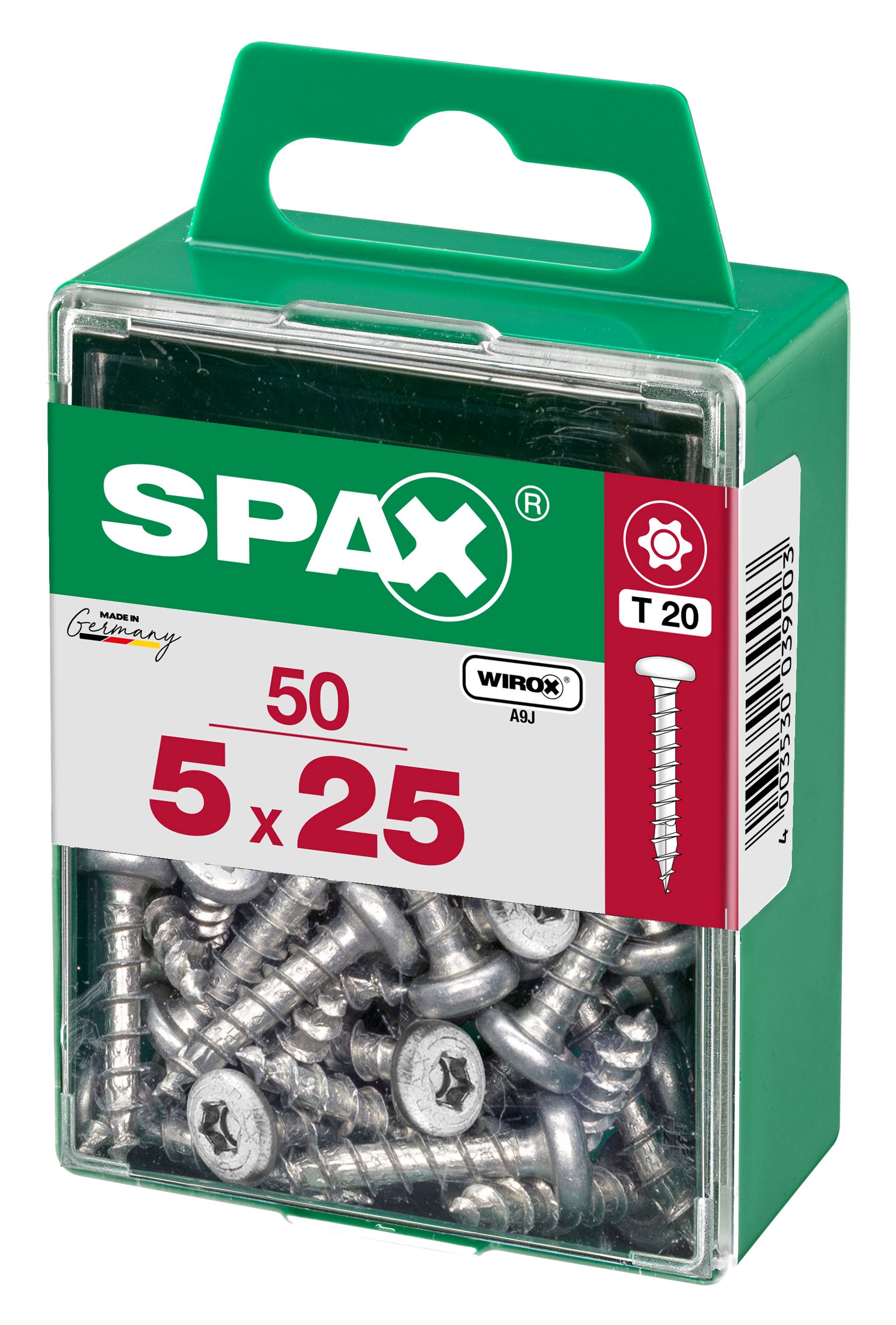 CABEZA REDONDA SPAX T20 WIROX M 50 UD.
