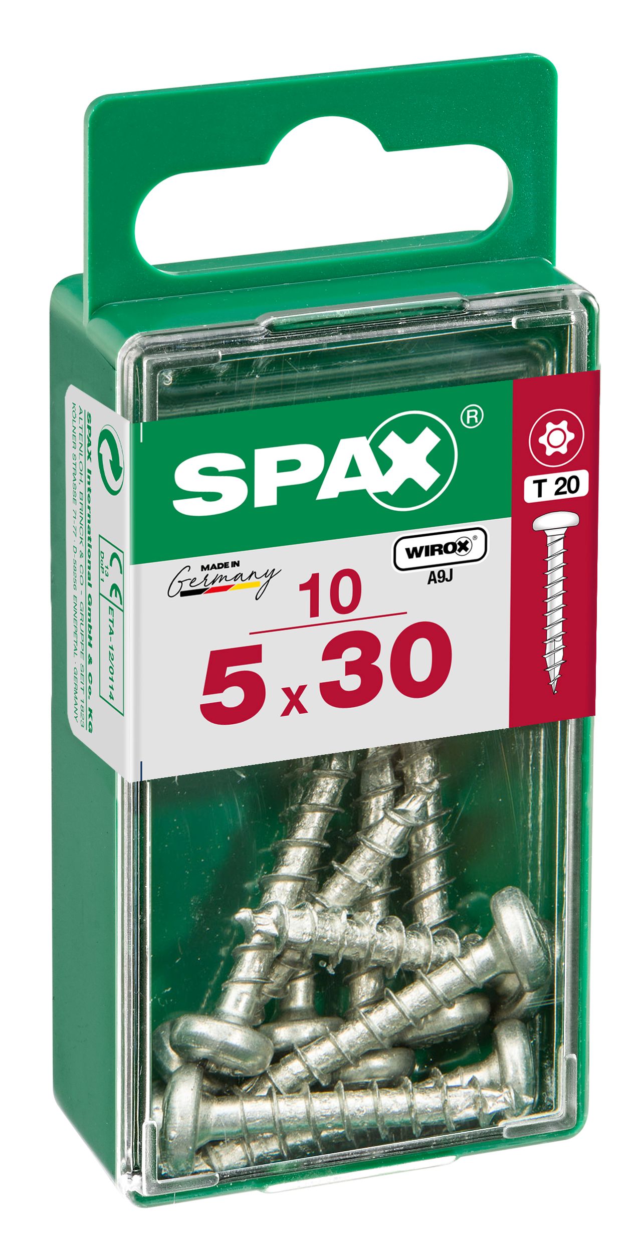 CABEZA REDONDA SPAX T20 WIROX S 10 UD.