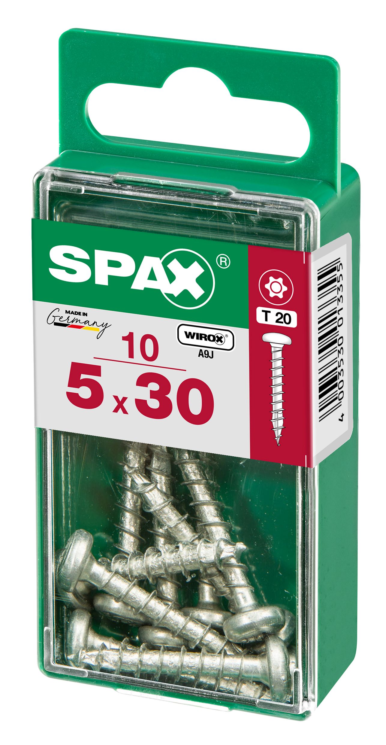 CABEZA REDONDA SPAX T20 WIROX S 10 UD.