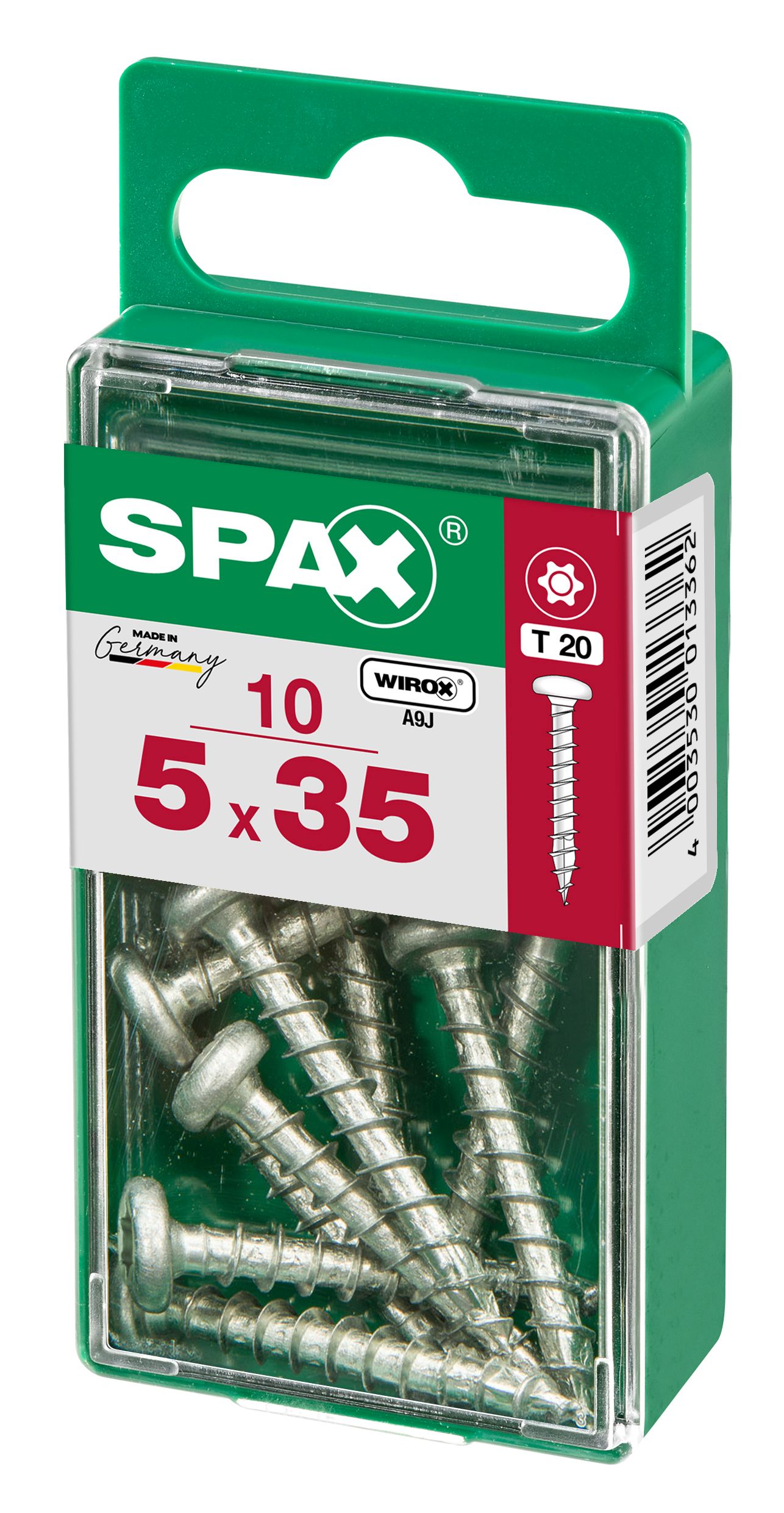 CABEZA REDONDA SPAX T20 WIROX S 10 UD.