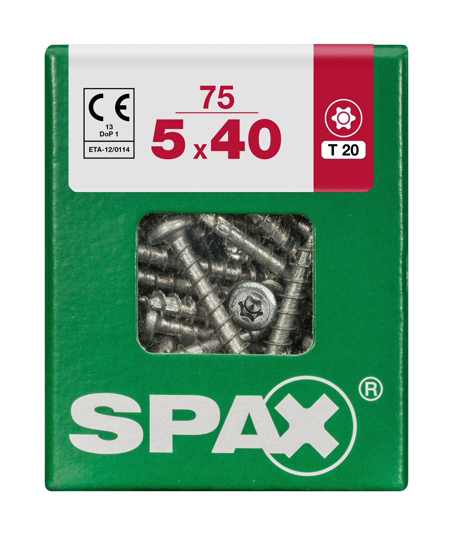 CABEZA REDONDA SPAX T20 WIROX L 75 UD.