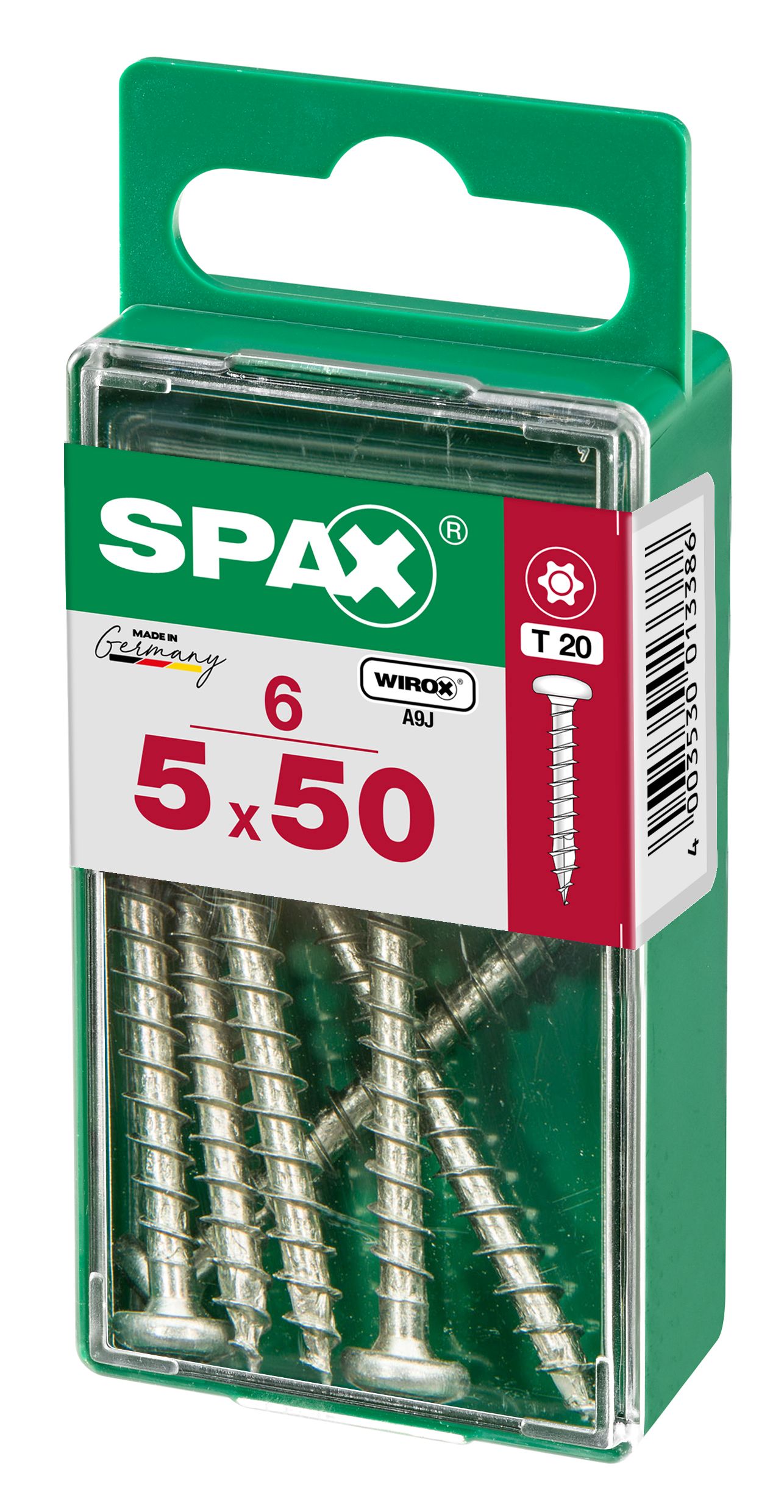 CABEZA REDONDA SPAX T20 WIROX S 6 UD.