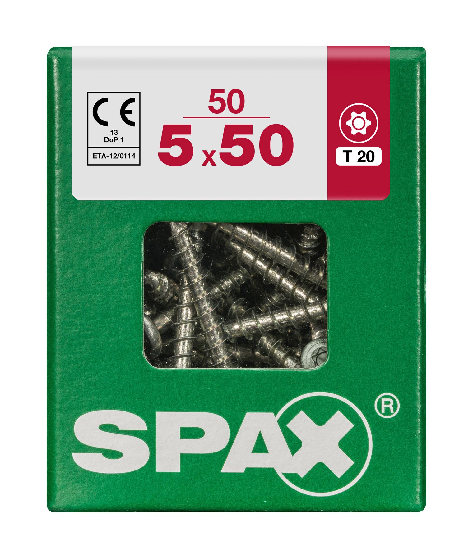 CABEZA REDONDA SPAX T20 WIROX L 50 UD.