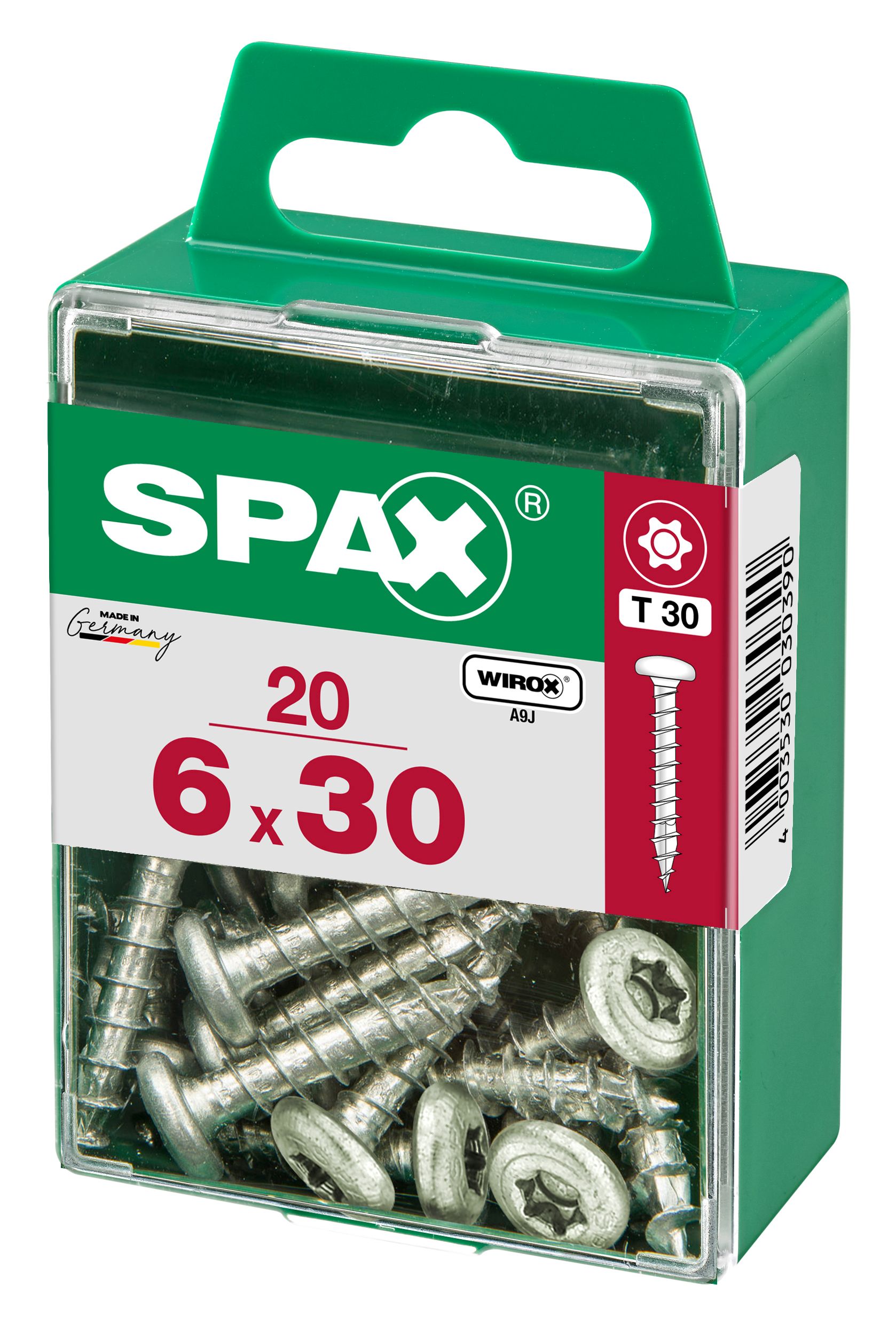 CABEZA REDONDA SPAX T30 WIROX M 20 UD.