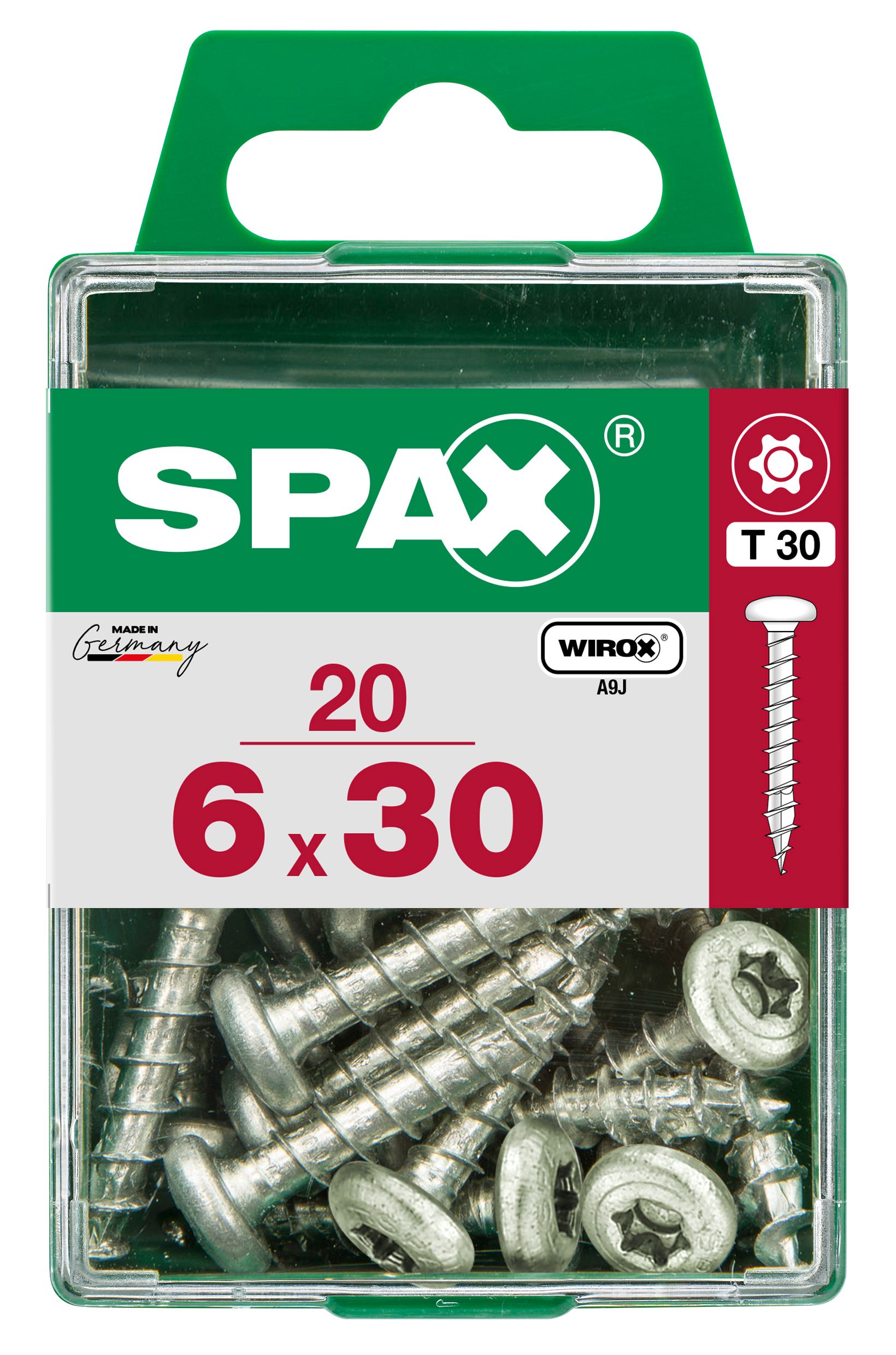 CABEZA REDONDA SPAX T30 WIROX M 20 UD.