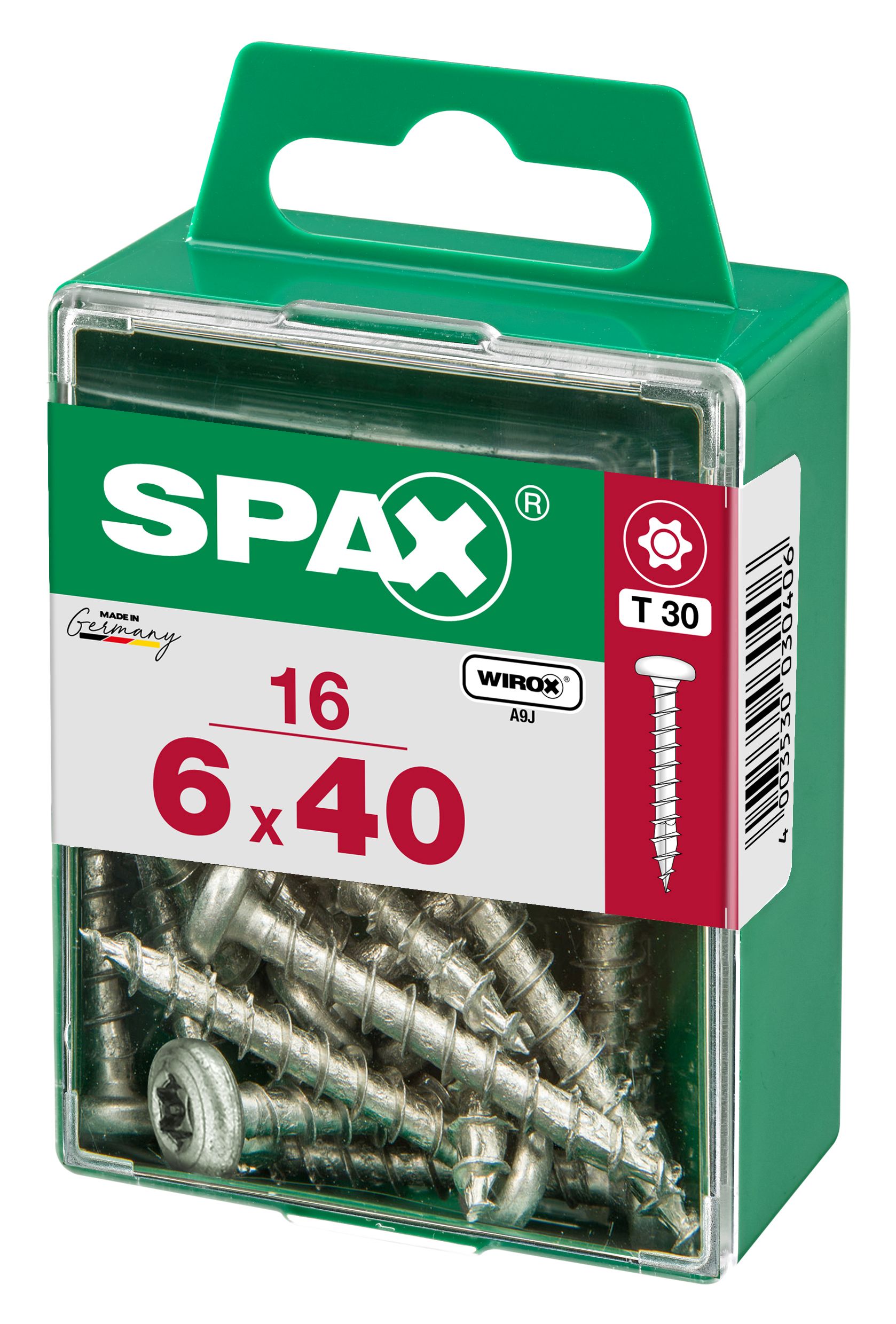 CABEZA REDONDA SPAX T30 WIROX M 16 UD.