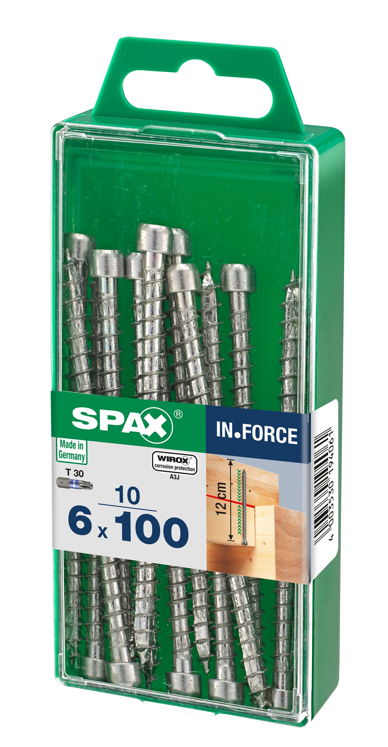 SPAX IN.FORCE T-STAR PLUS T30 WIROX M 10 UD.
