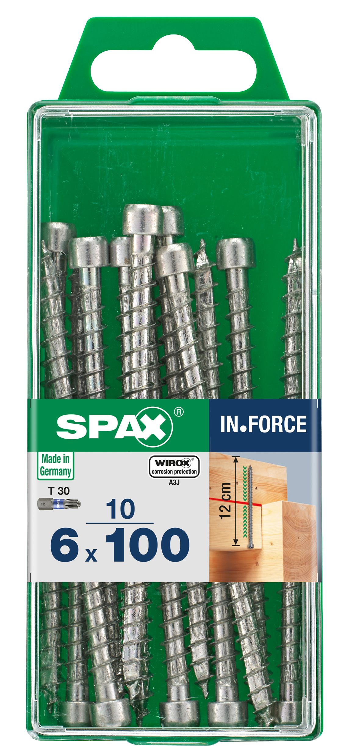 SPAX IN.FORCE T-STAR PLUS T30 WIROX M 10 UD.