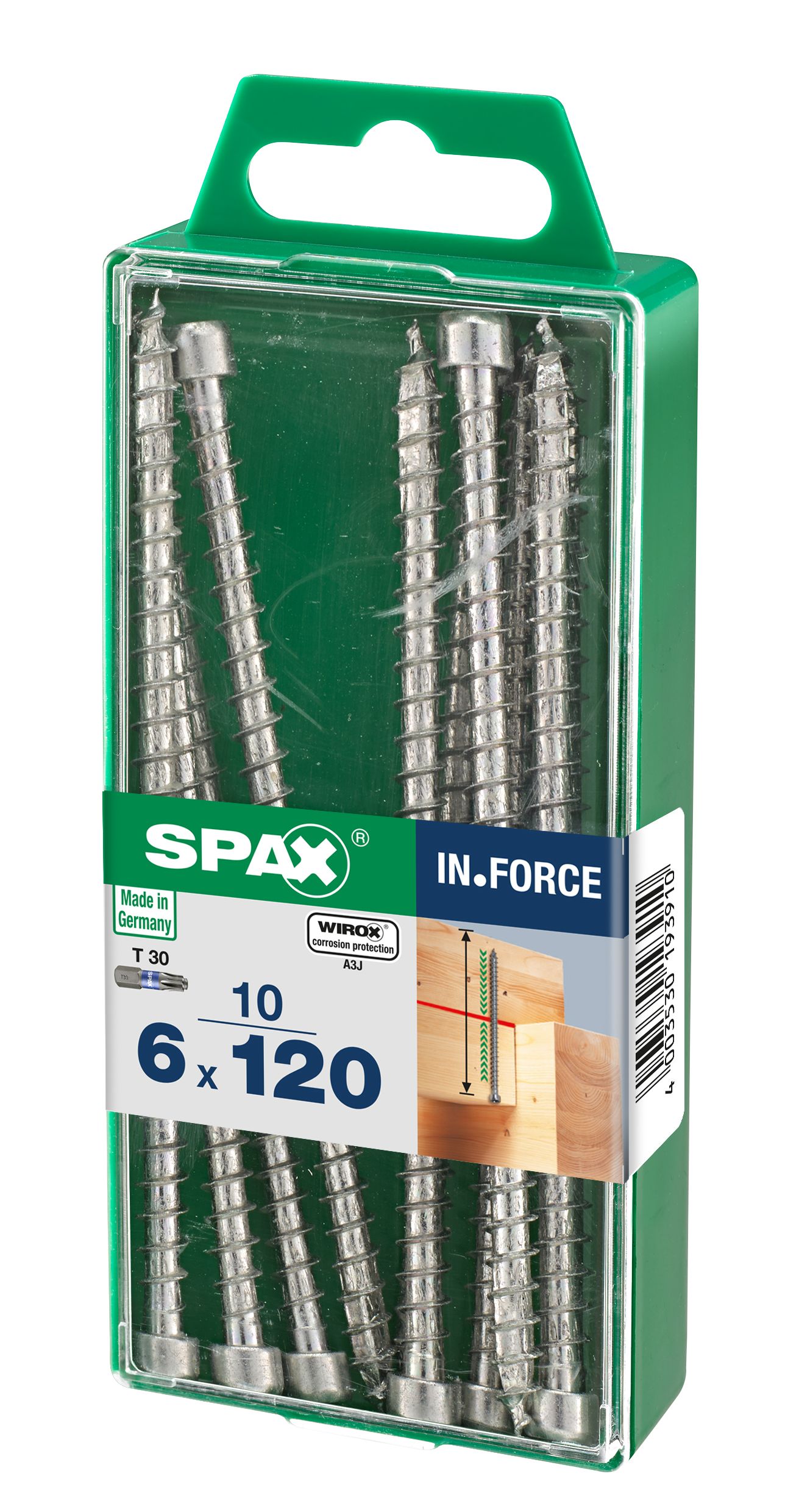 SPAX IN.FORCE T-STAR PLUS T30 WIROX M 10 UD.