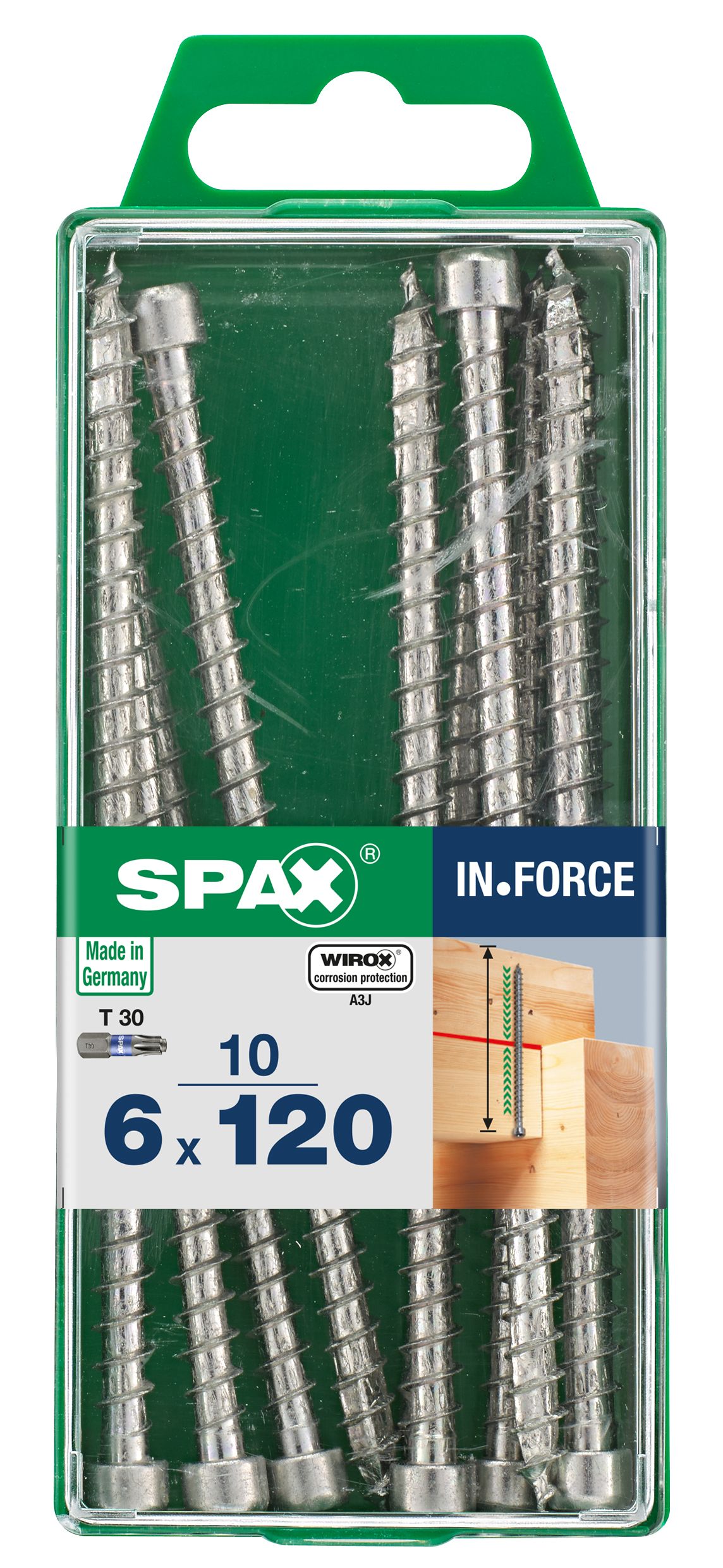 SPAX IN.FORCE T-STAR PLUS T30 WIROX M 10 UD.