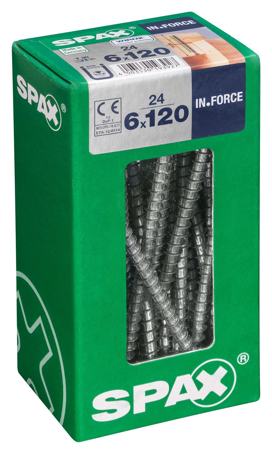 SPAX IN.FORCE T-STAR PLUS T30 WIROX L 24 UD.