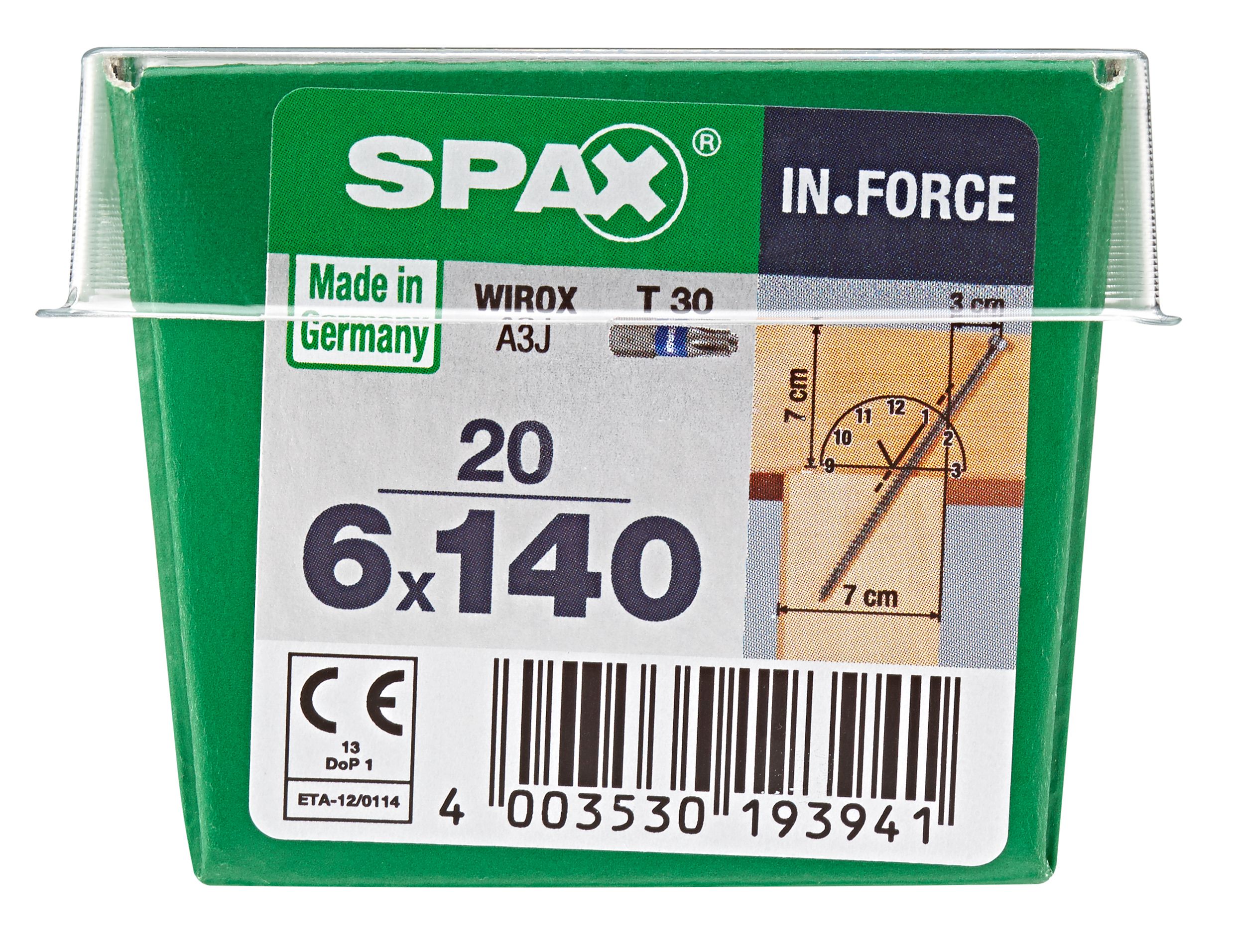SPAX IN.FORCE T-STAR PLUS T30 WIROX M-STK 20 UD.