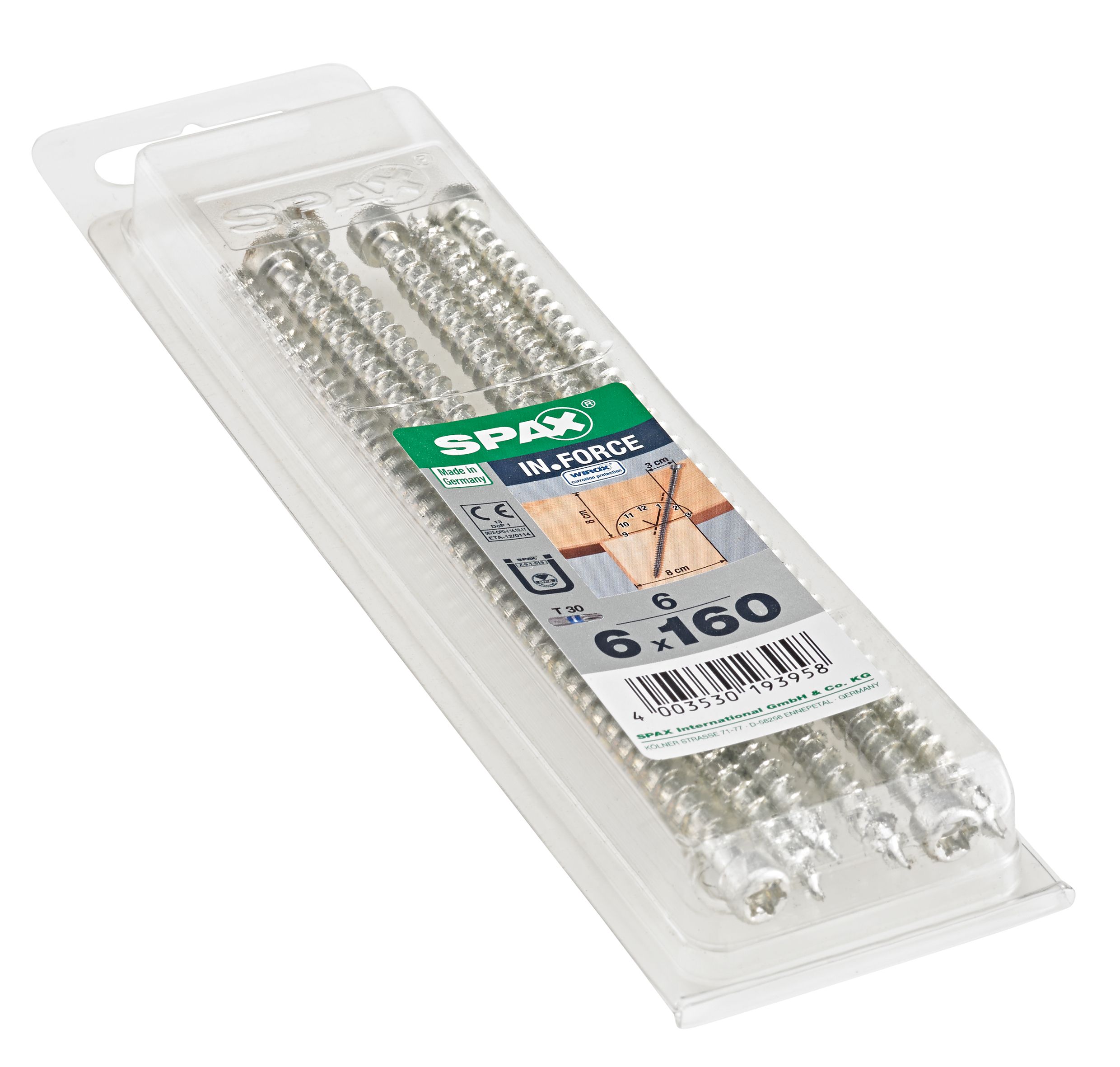 SPAX IN.FORCE T-STAR PLUS T30 WIROX M 6 UD.