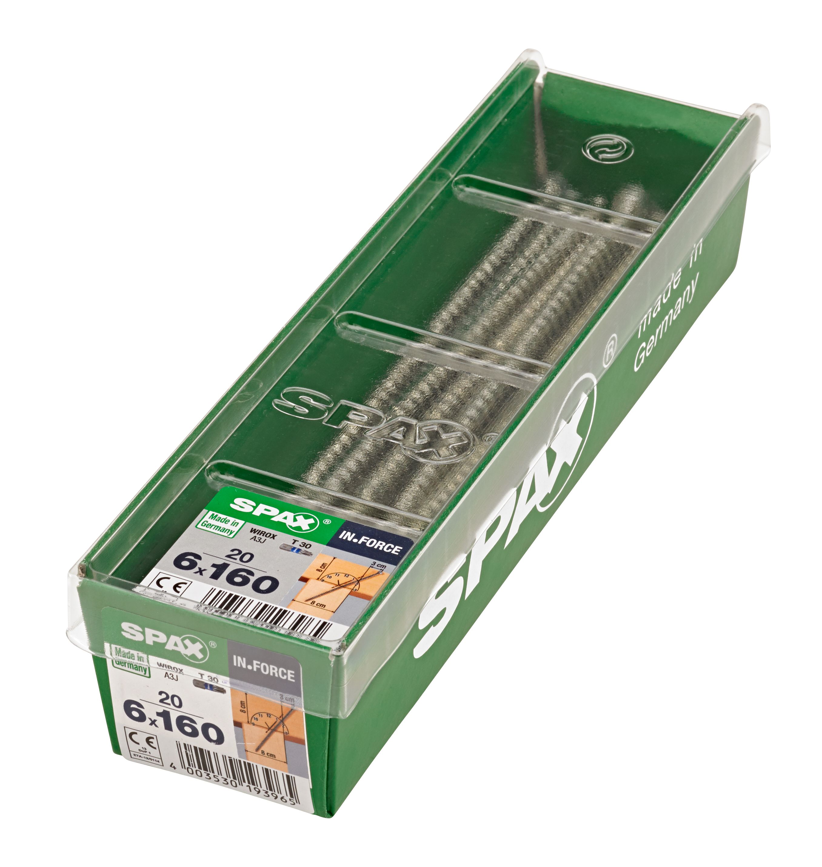 SPAX IN.FORCE T-STAR PLUS T30 WIROX M-STK 20 UD.