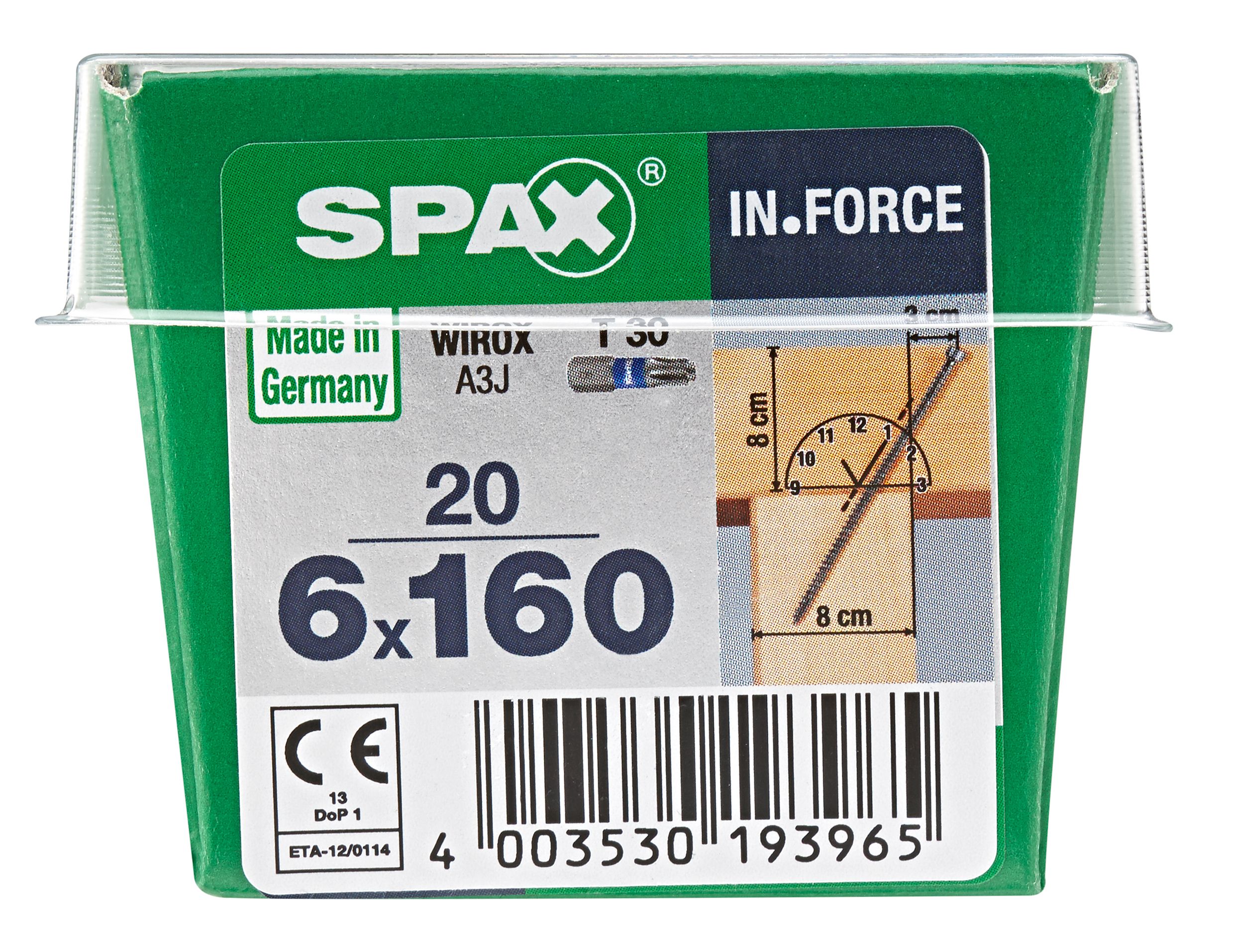 SPAX IN.FORCE T-STAR PLUS T30 WIROX M-STK 20 UD.
