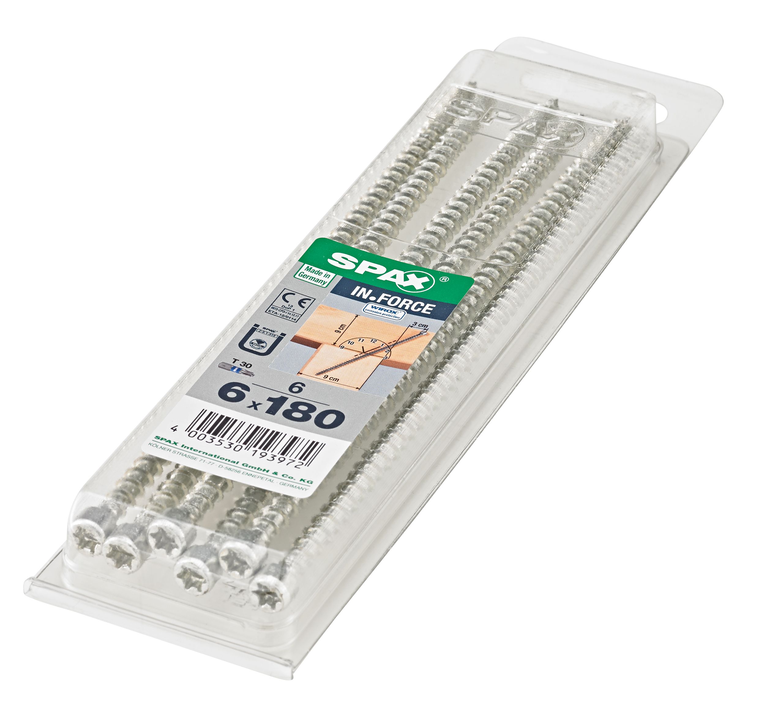 SPAX IN.FORCE T-STAR PLUS T30 WIROX M 6 UD.